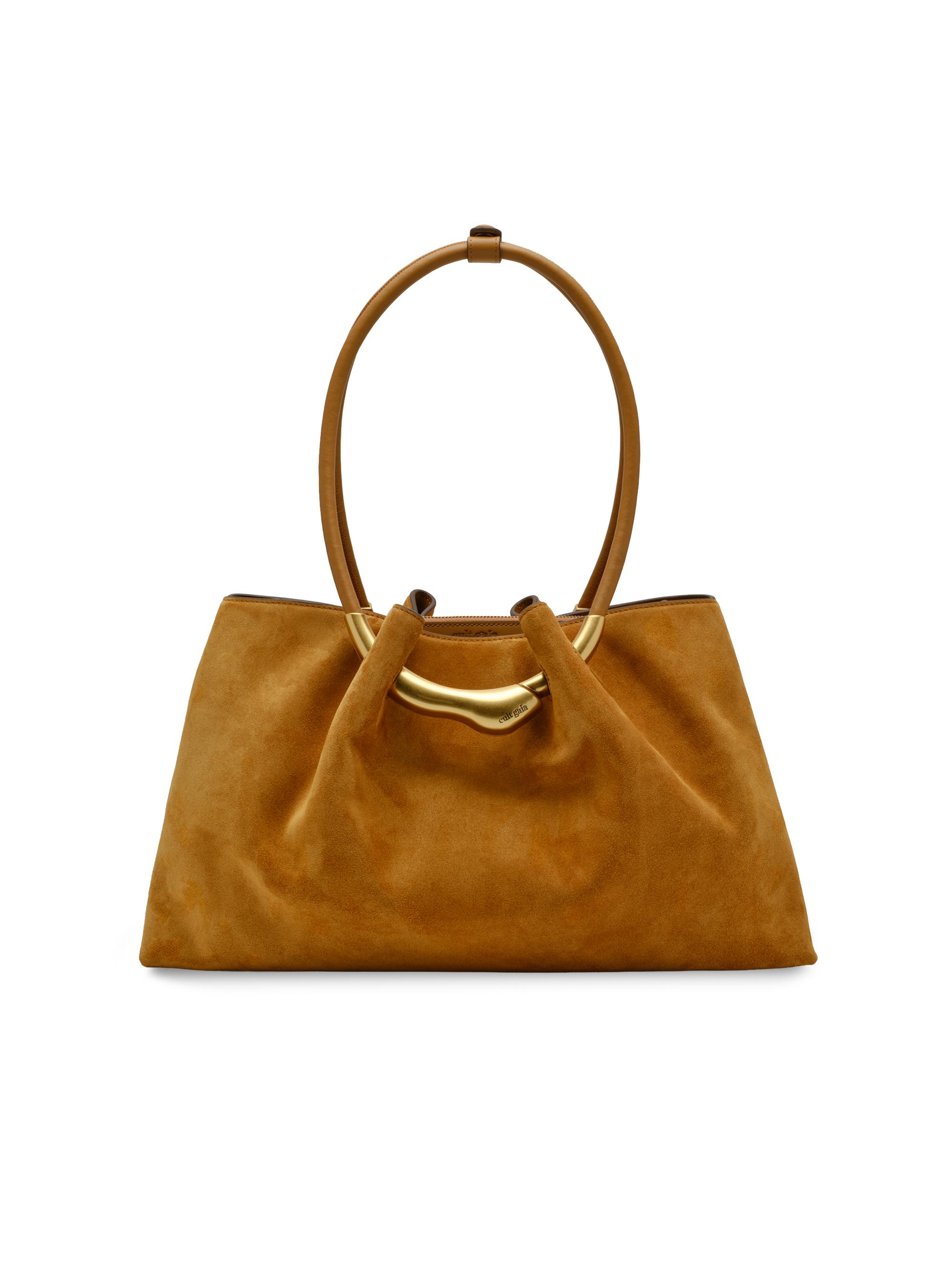 Cult Gaia Women's Asa Suede Satchel - Toasted Caramel
