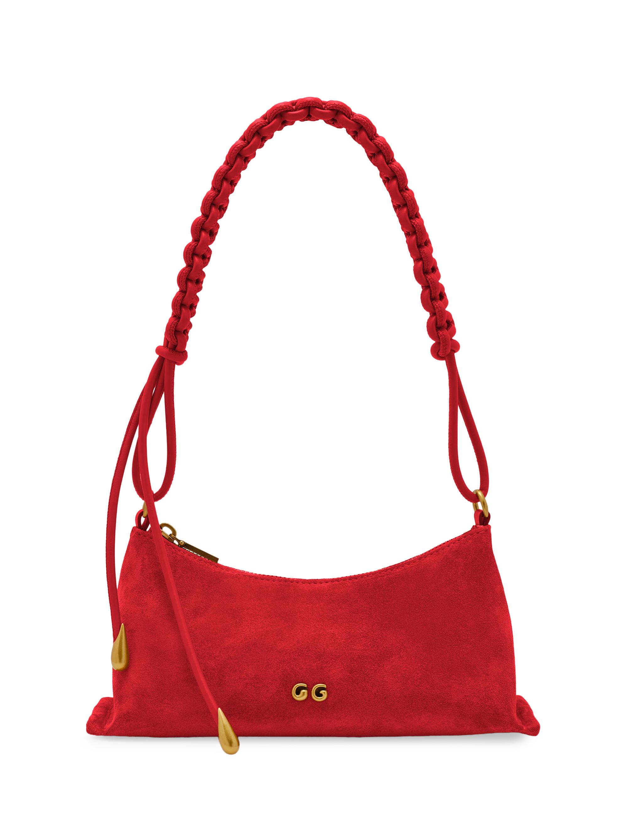 Cult Gaia Women's Osa Charm Suede Shoulder Bag - Vermilion | Thumbnail 4