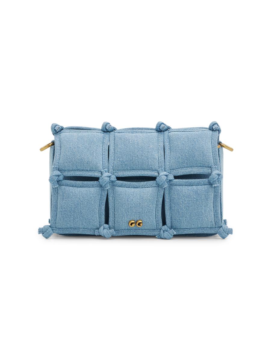 Cult Gaia Puff Denim Crossbody Bag | Saks Fifth Avenue
