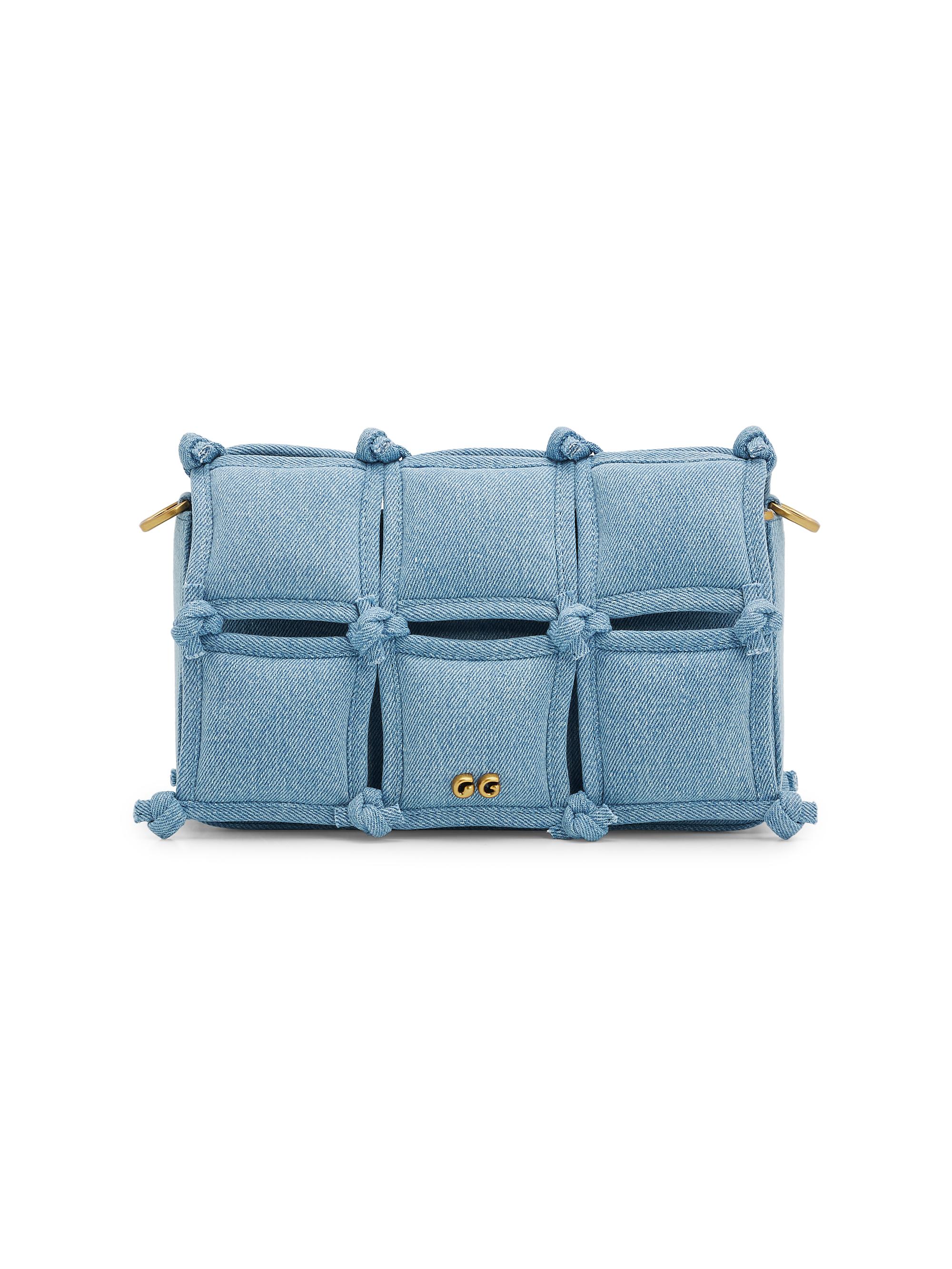 Cult Gaia Women's Puff Denim Crossbody Bag - Vintage Blue