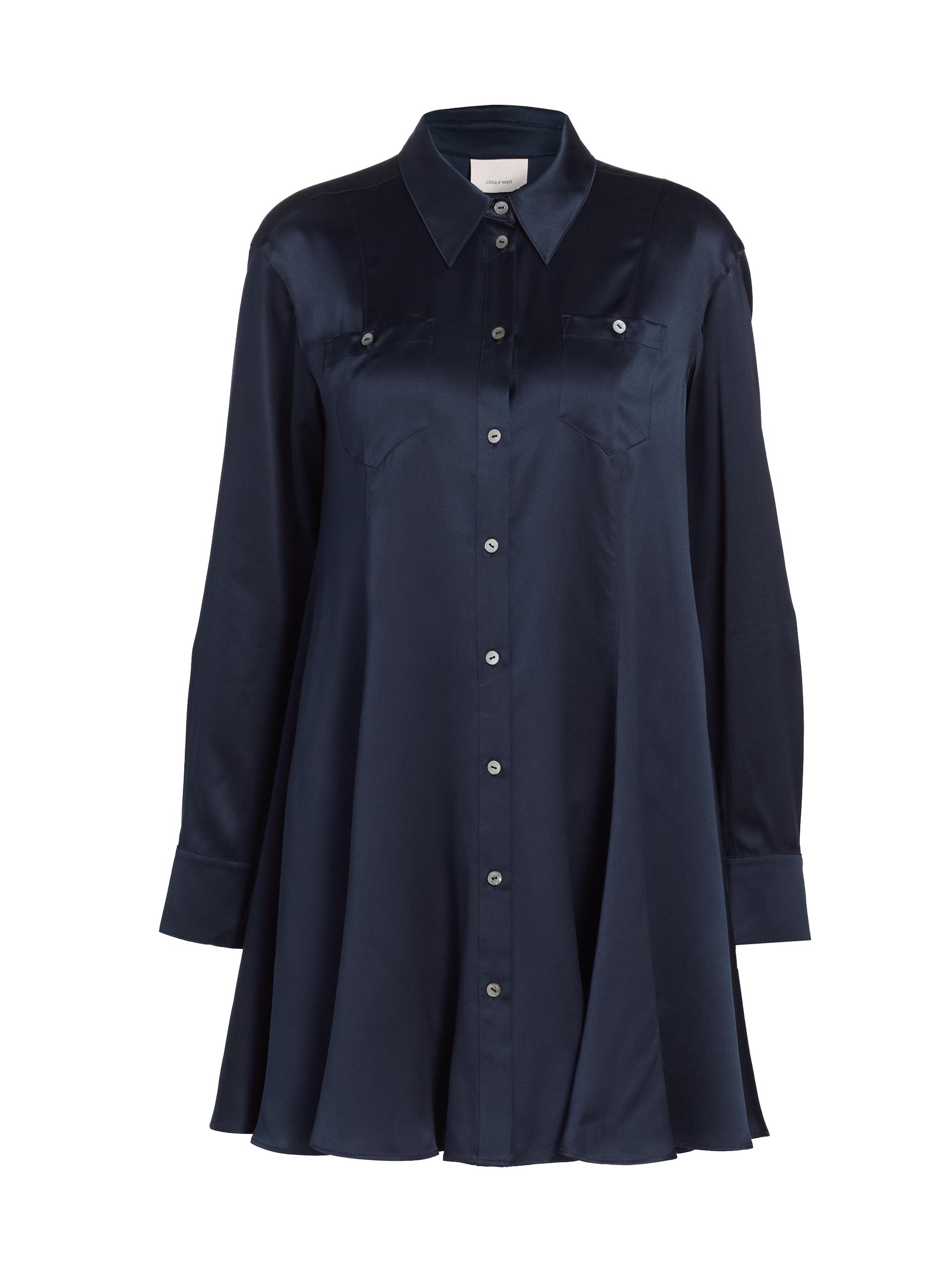 Cinq  Sept Sheryl Crystal-Embellished Button-Front Shirtdress | Saks Fifth  Avenue