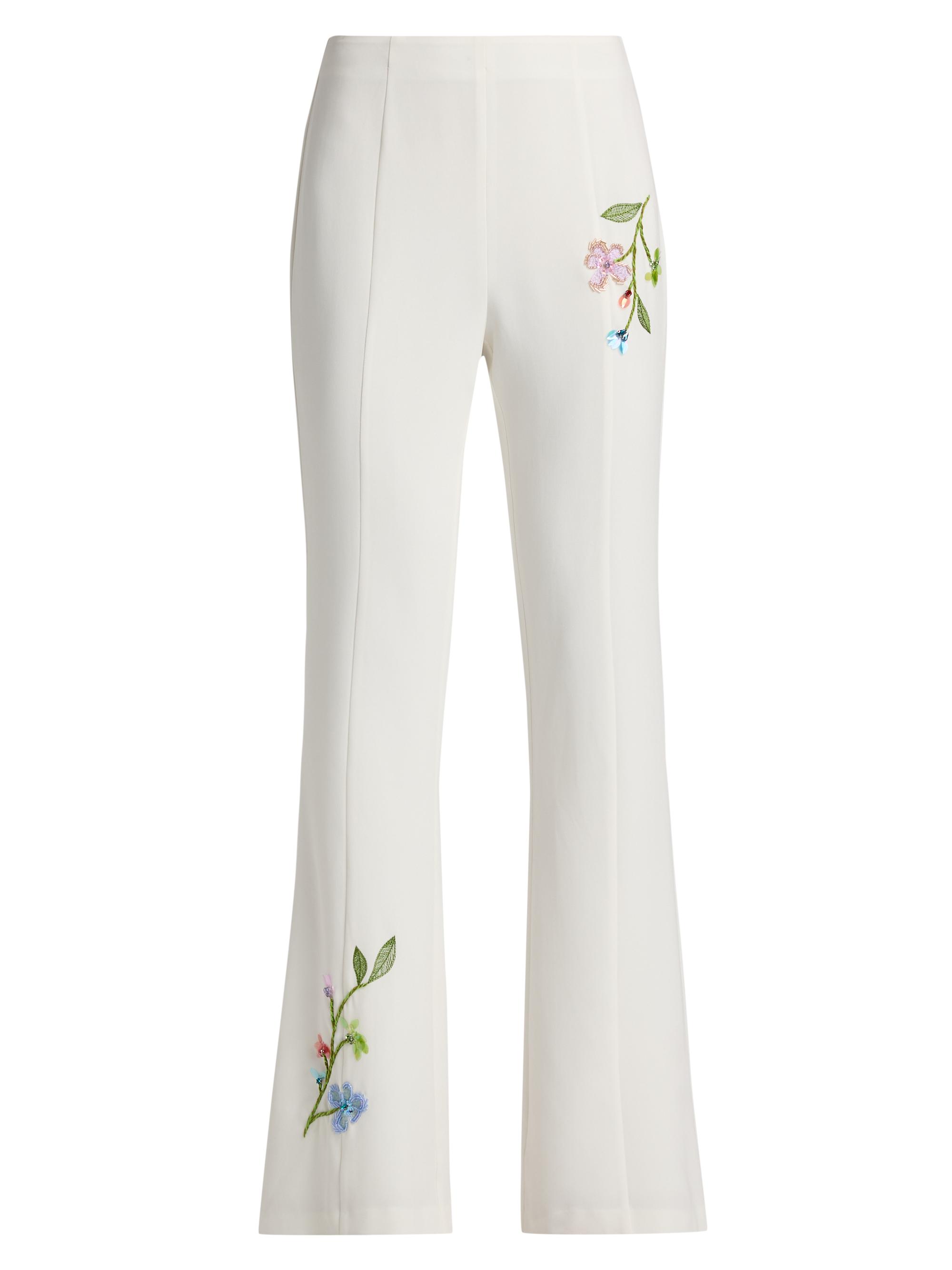 Cinq à Sept Women's Kaitlyn Embellished Floral Vine-Embroidered Pants -  Multi