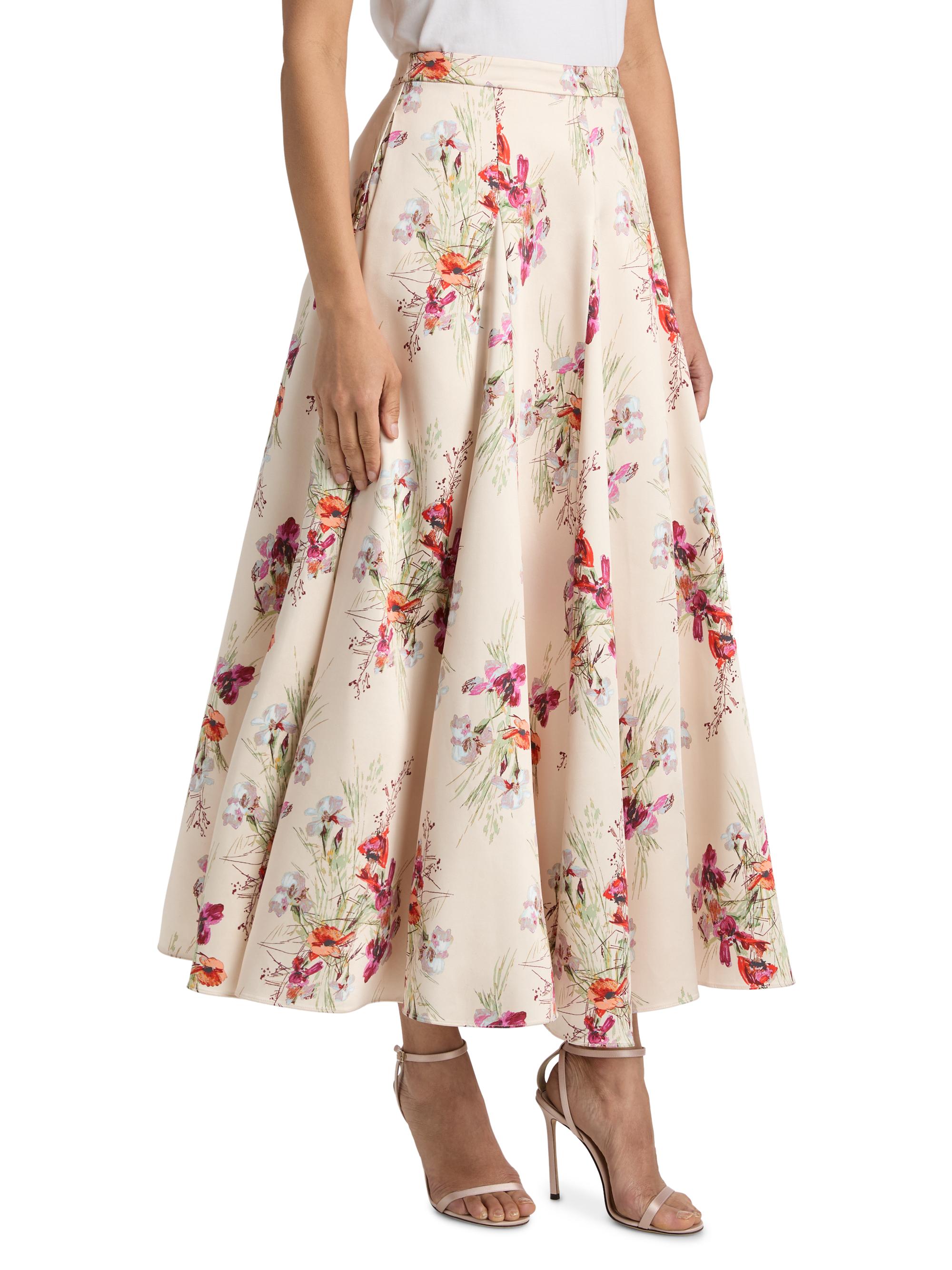 Cinq à Sept Hilda Iris Bouquet Midi-Skirt | Saks Fifth Avenue