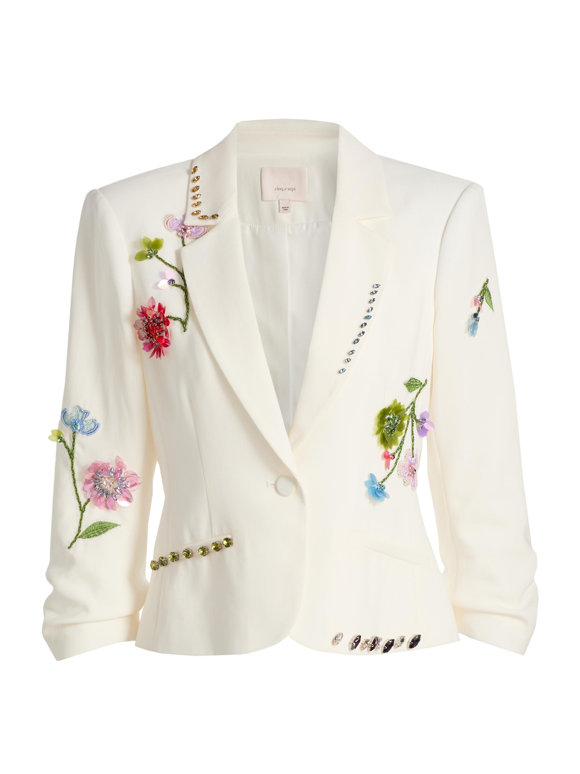 Cinq à Sept Women's 3D Floral Vine Le Petit Khloe Blazer -  Multi