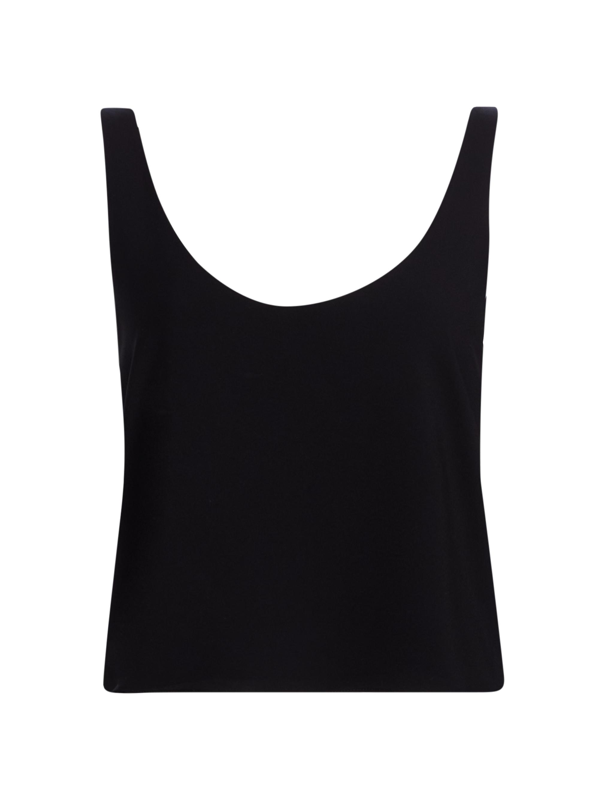 Leset Women's Ari Crop Scoop Tank - Black