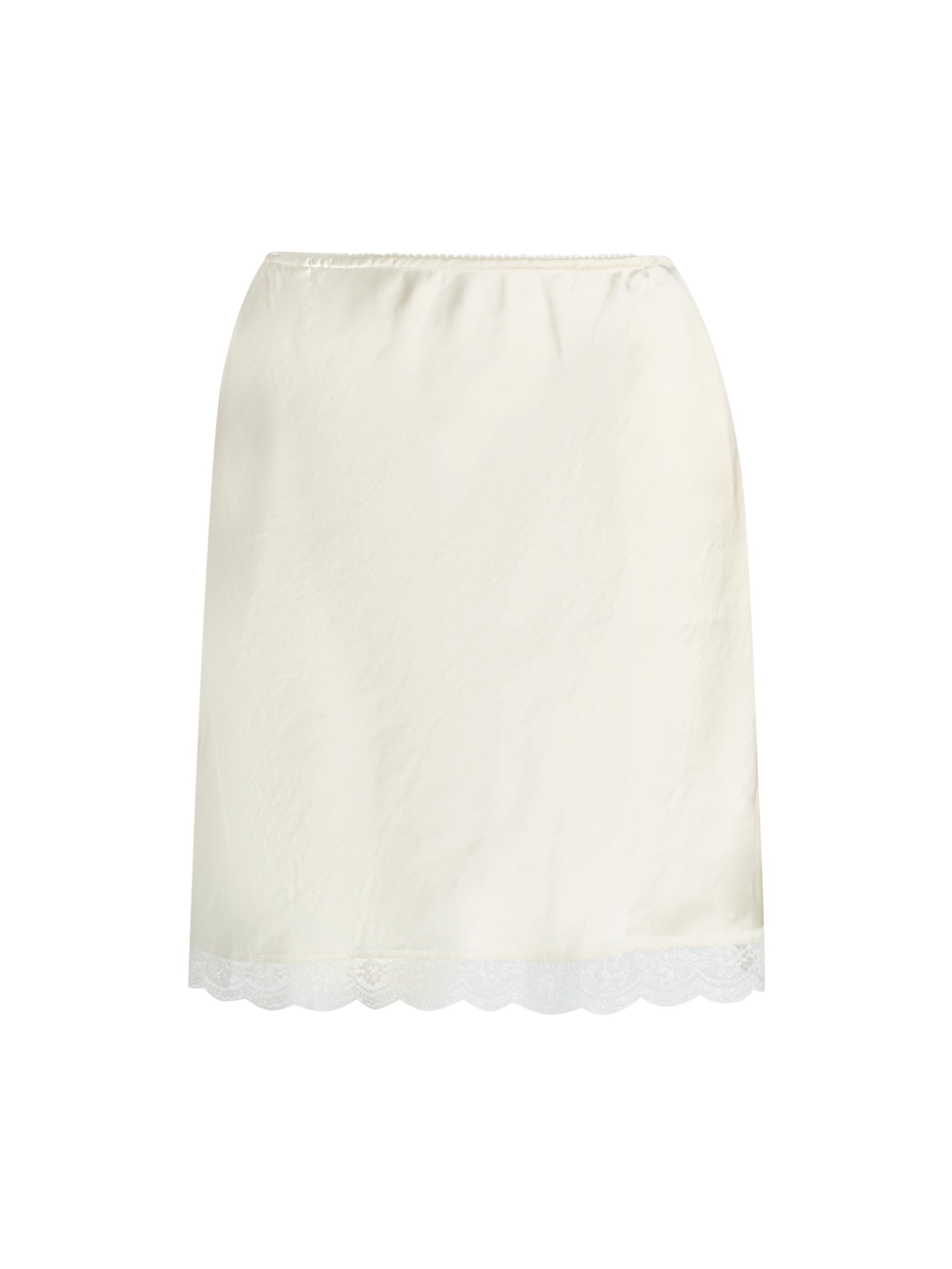 dh New York Women's Candice Satin Lace-Hem Miniskirt -  Combo