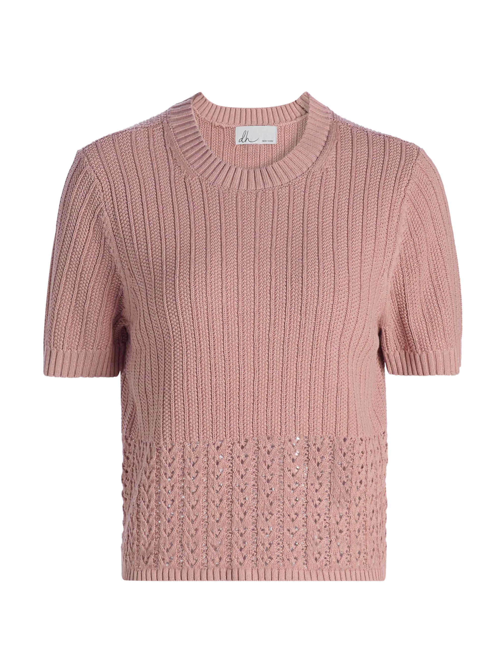 dh New York Women's Khai Linen-Blend Top - Dusty Rose