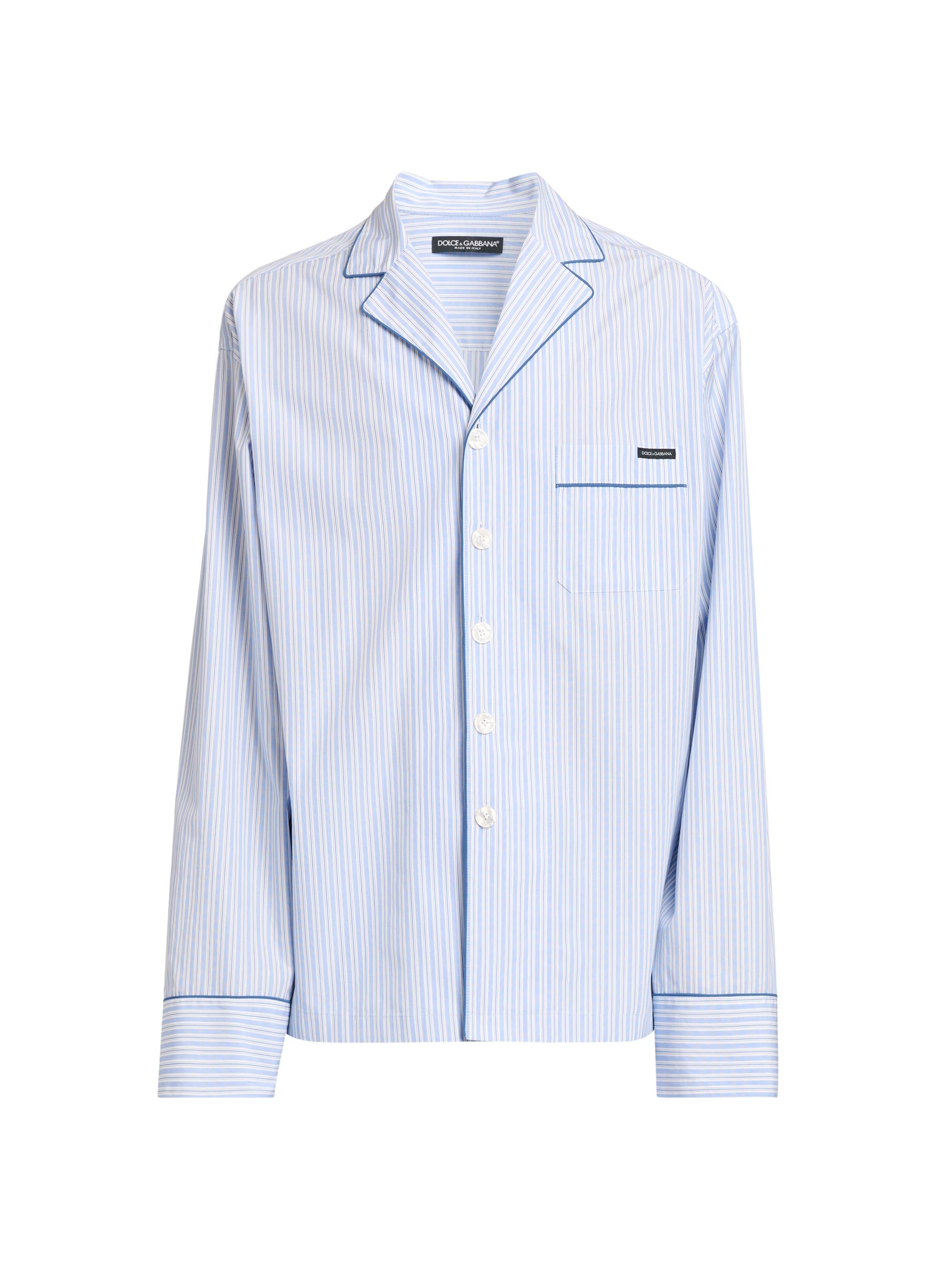 Dolce & Gabbana Men's Striped Cotton-Silk Pajama Shirt - Rigato