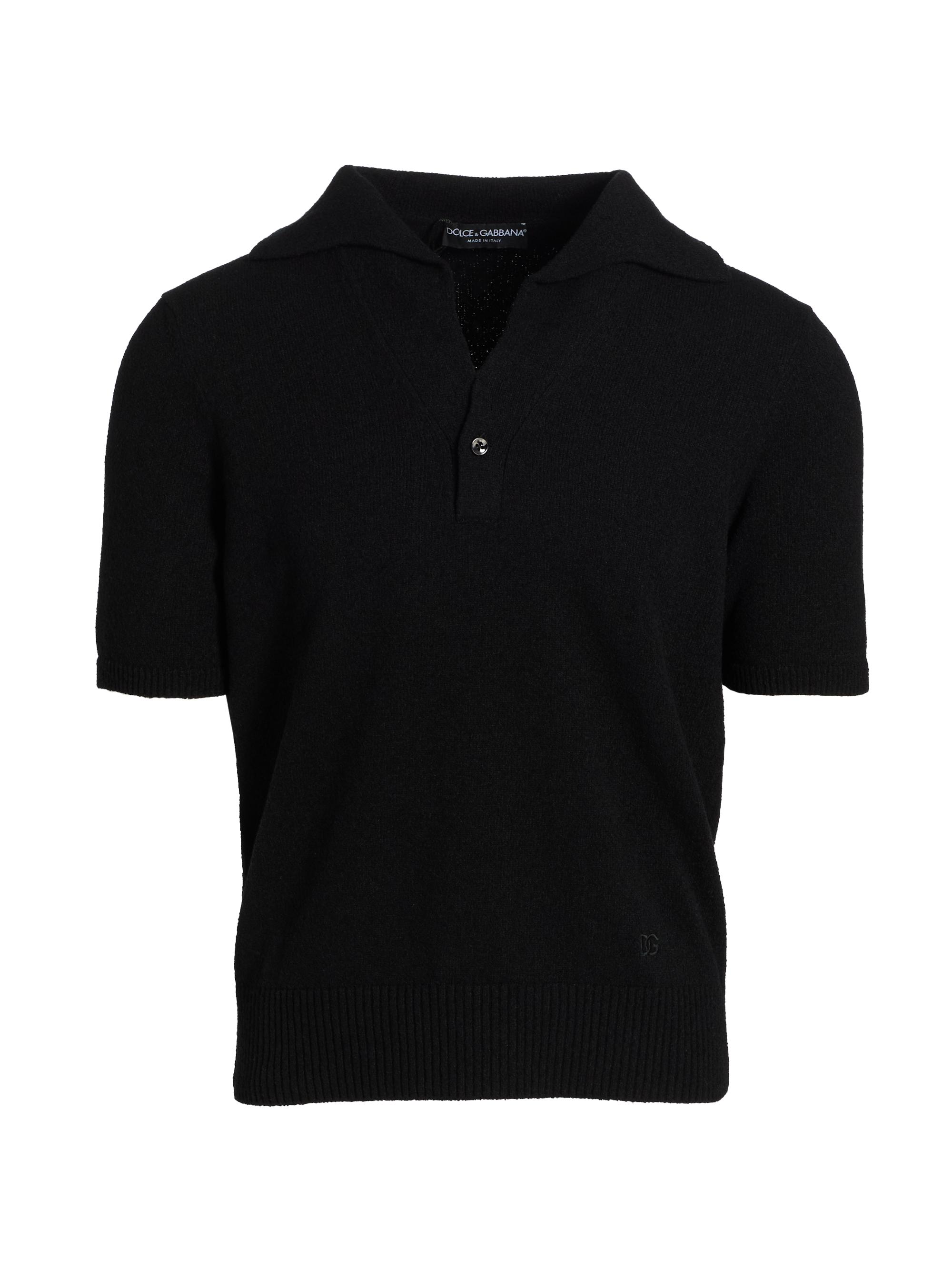 Dolce & Gabbana Men's Knit Short-Sleeve Polo Shirt - Nero