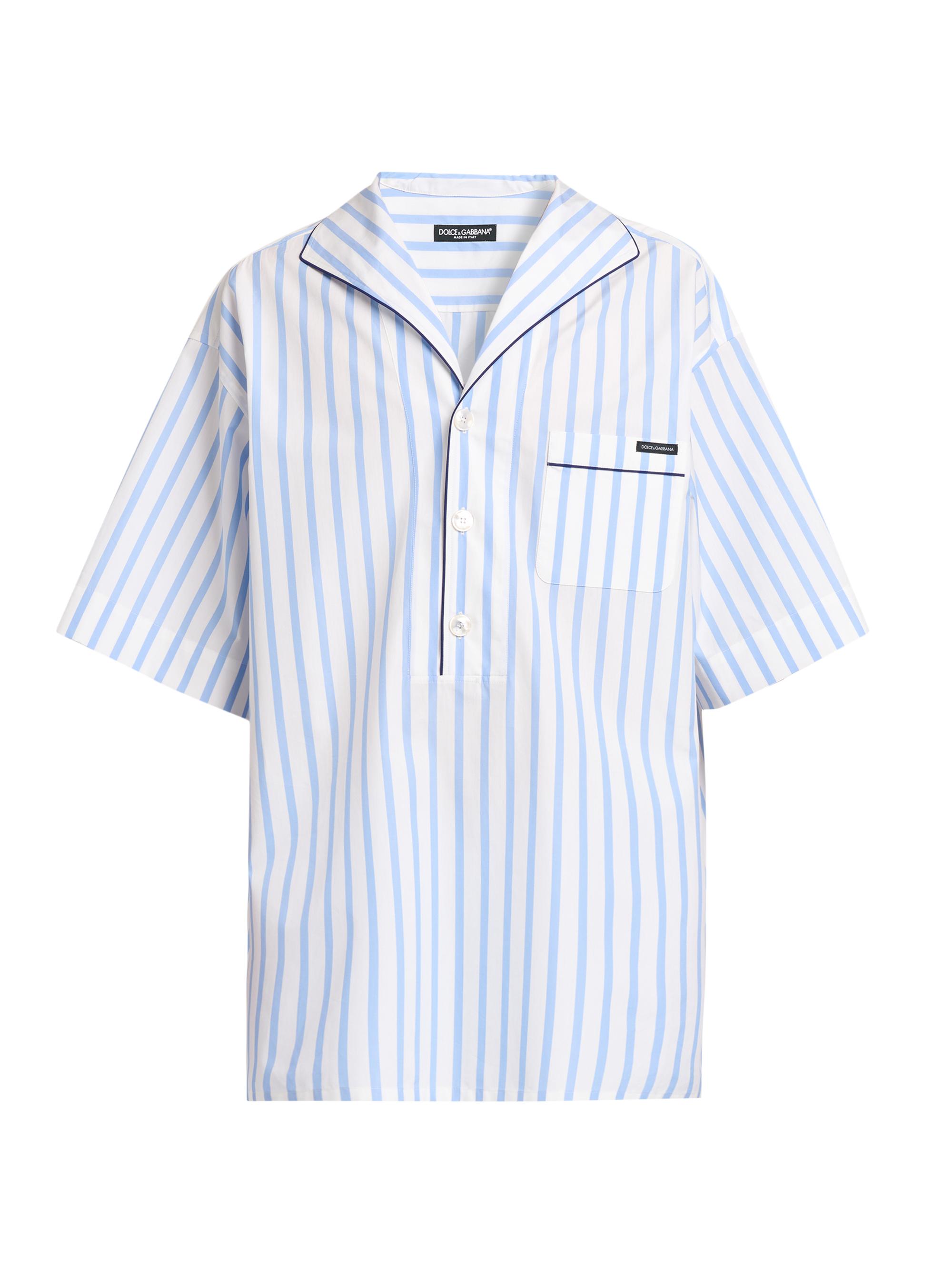 Dolce & Gabbana Men's Striped Cotton-Silk Pajama Shirt - Rigato