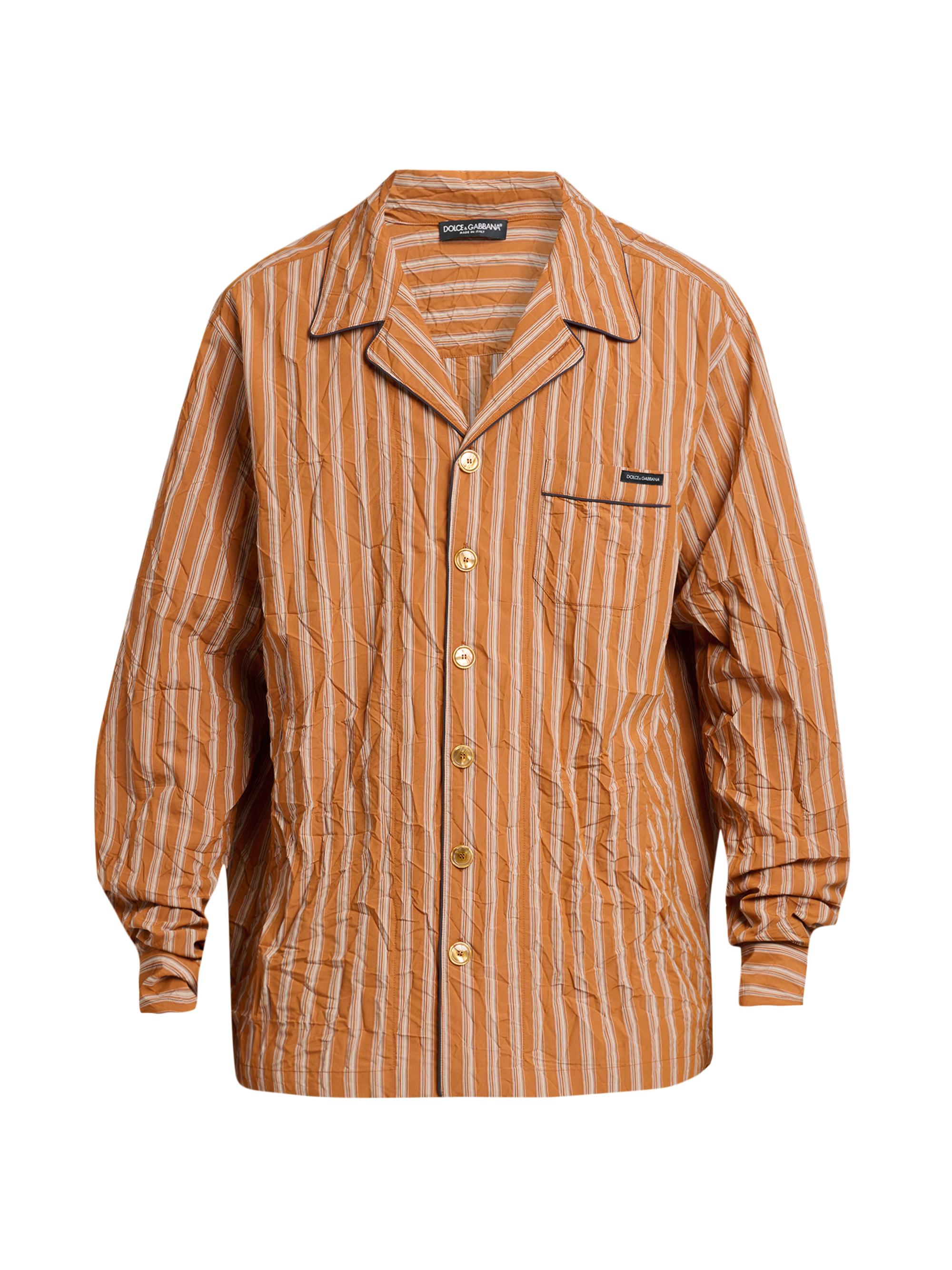 Dolce & Gabbana Men's Striped Crinkle Shirt - Rigato