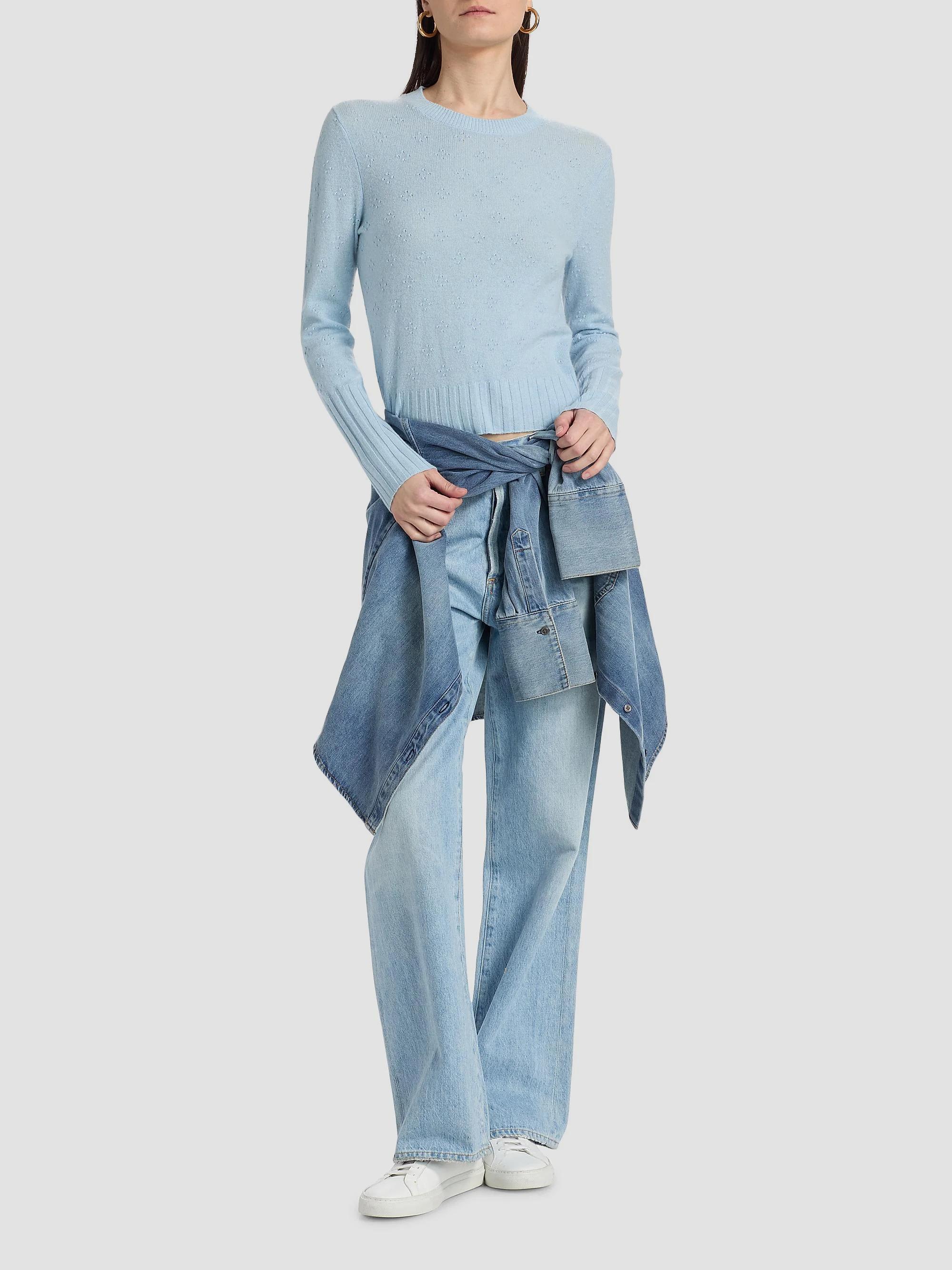 Guest in Residence Compass Shrunken Crewneck Sweater | Saks Fifth