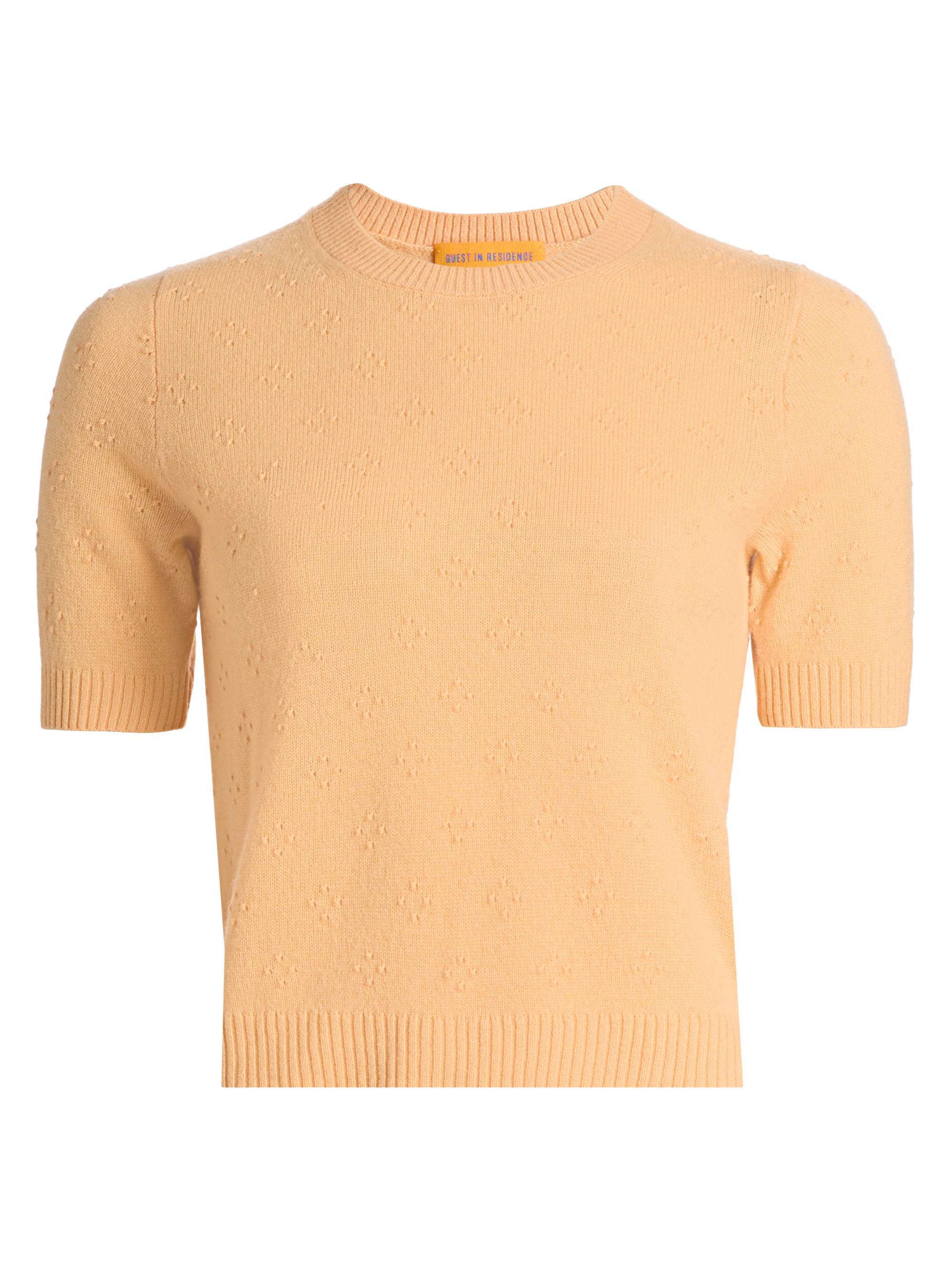 Guest in Residence Women's Compass Cashmere Sweater T-Shirt - Sorbet