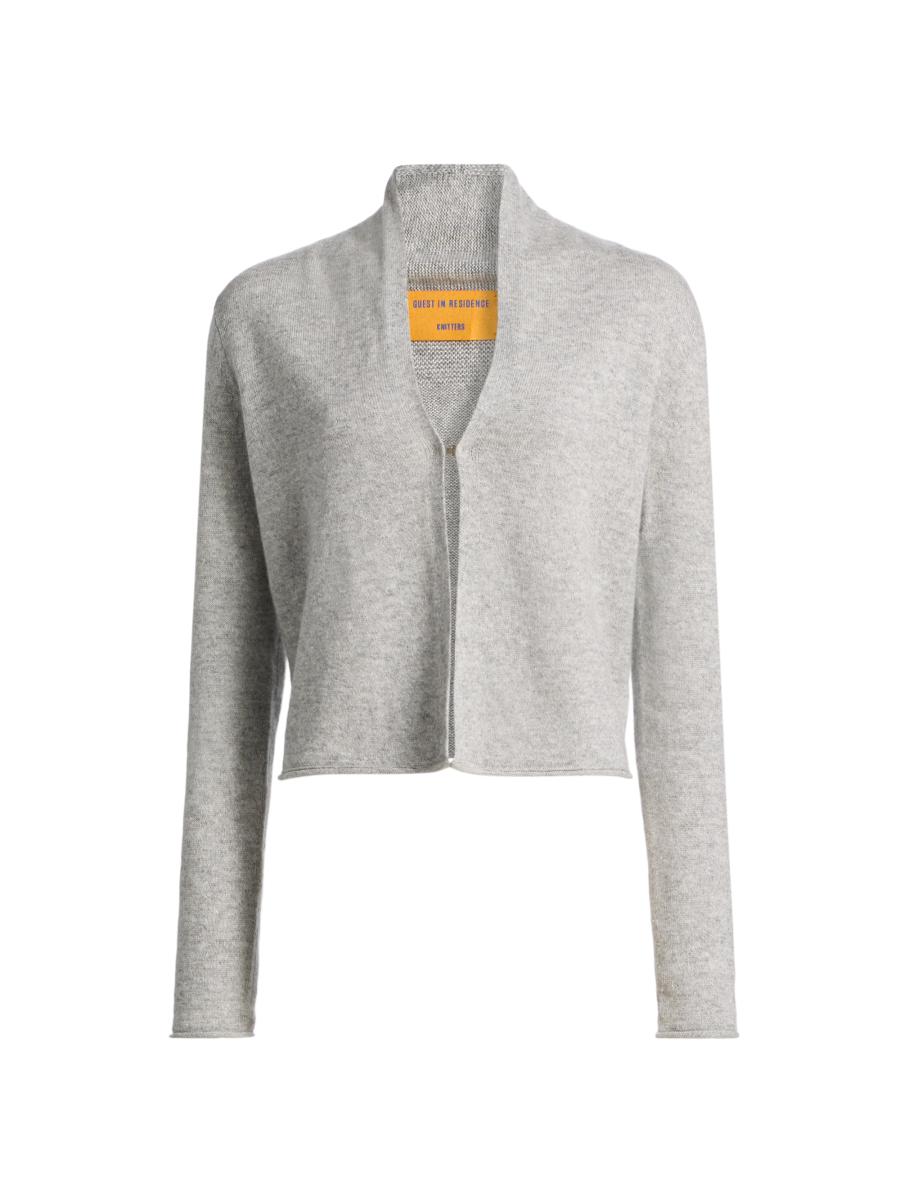 Guest In Residence Women's Stealth Cashmere-linen Cardigan In Gray