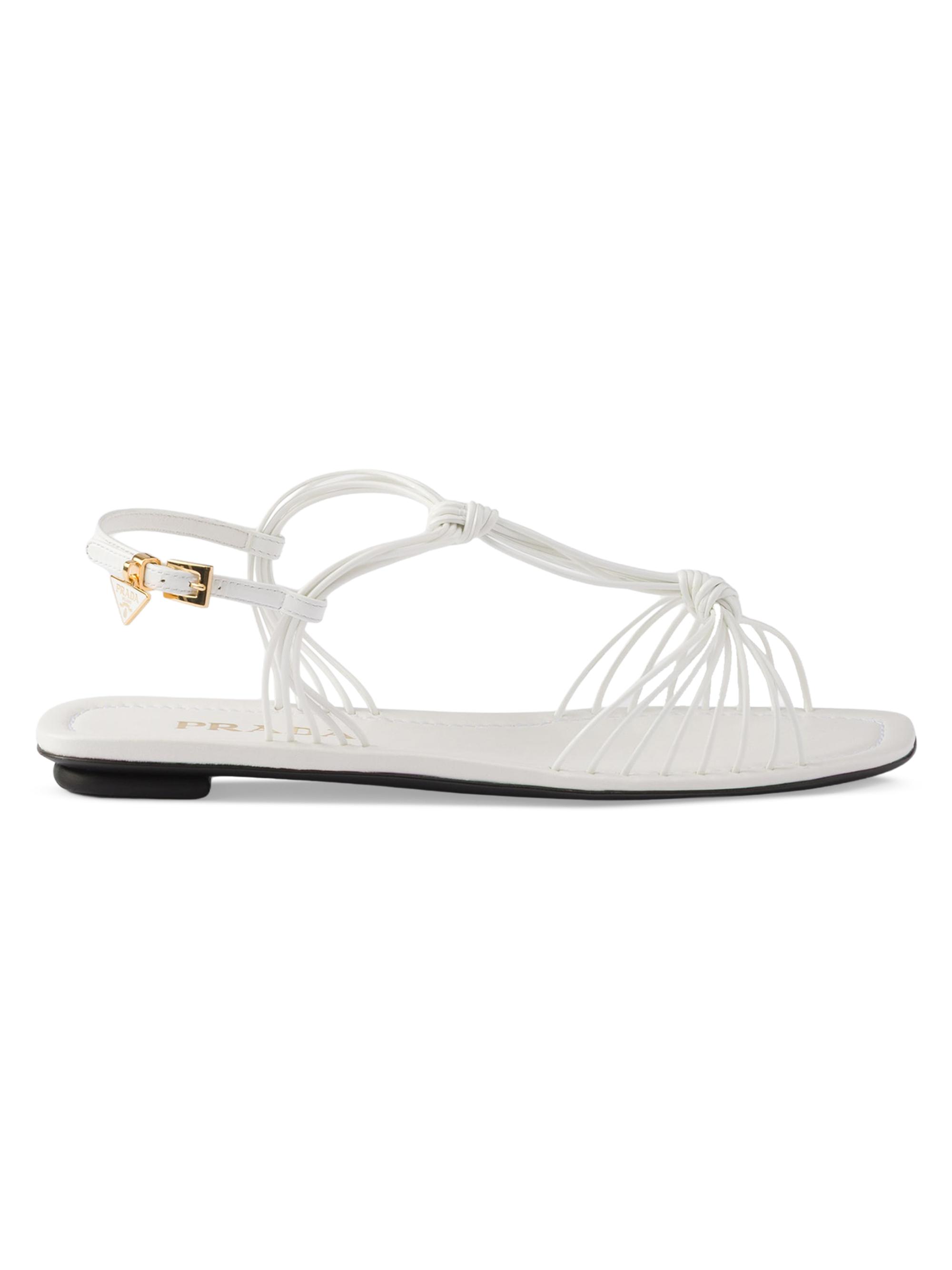 Prada Women's Patent Leather Sandals - White