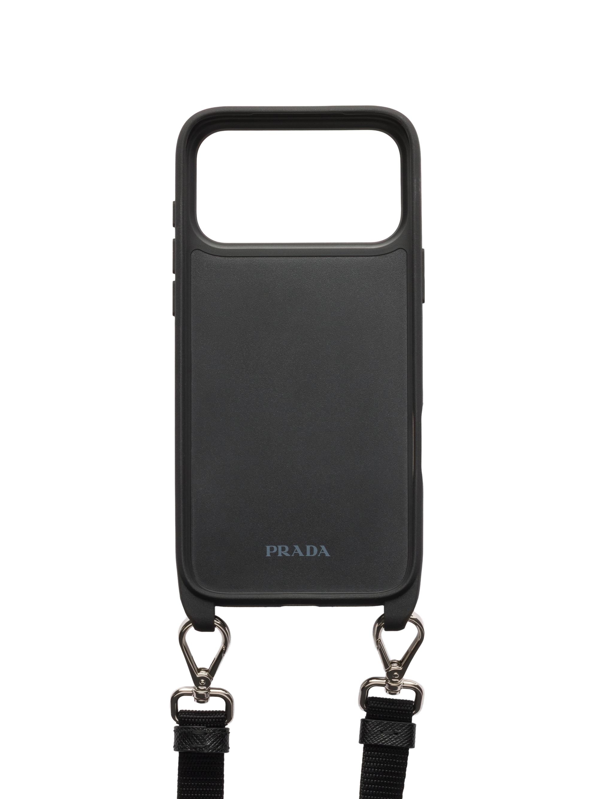 Prada Saffiano Leather Case for Iphone 17 Pro Max with Shoulder