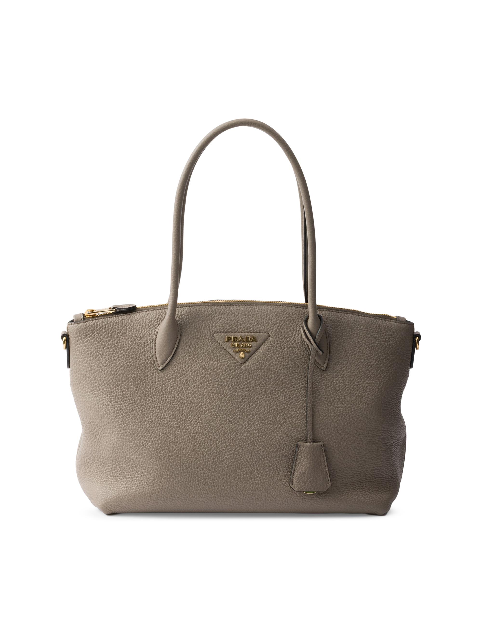 Prada Women's  Leather Tote Bag - Grey