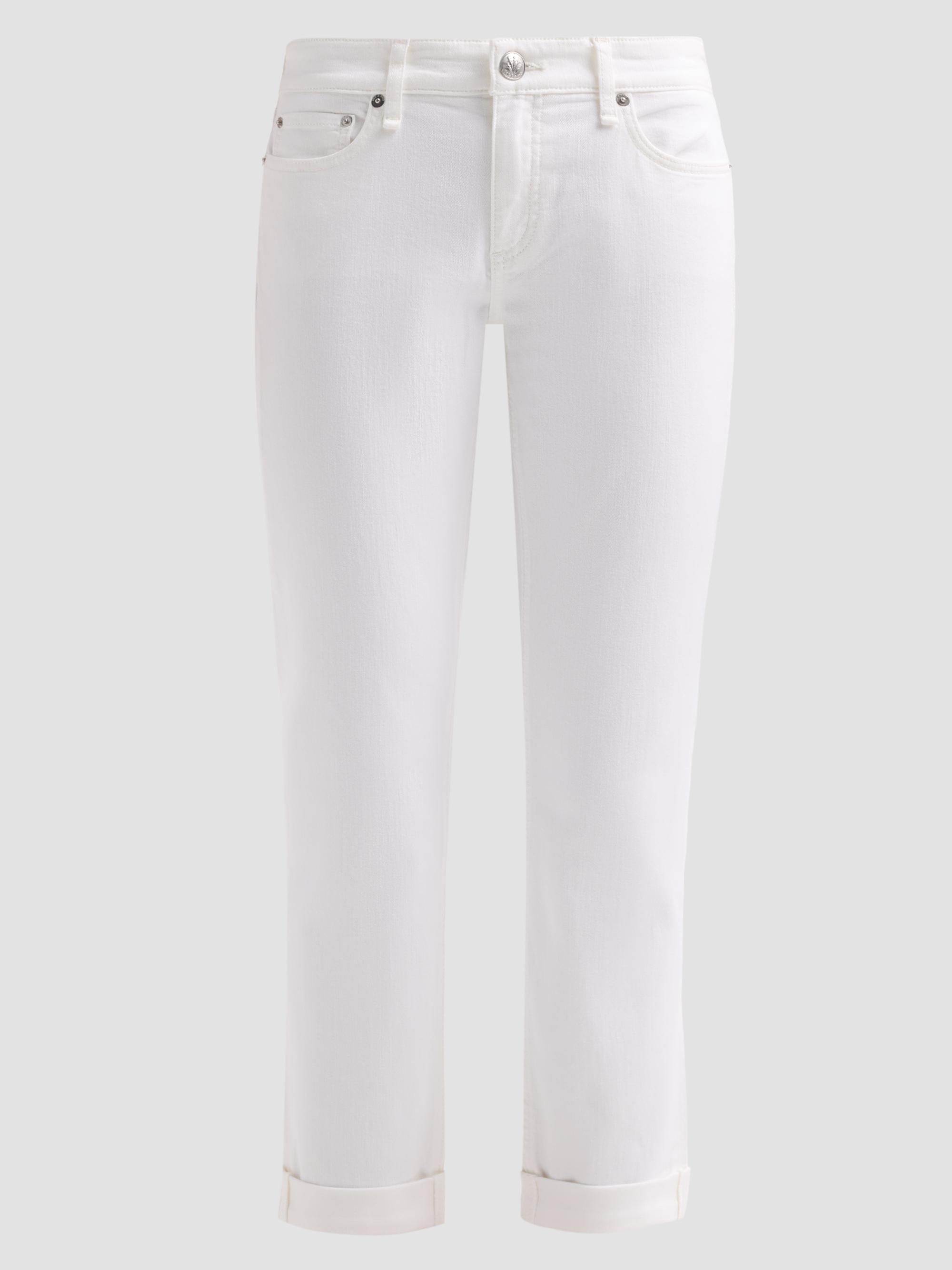 rag & bone Women's Dre Low-Rise Slim Boyfriend Jeans - Optic White