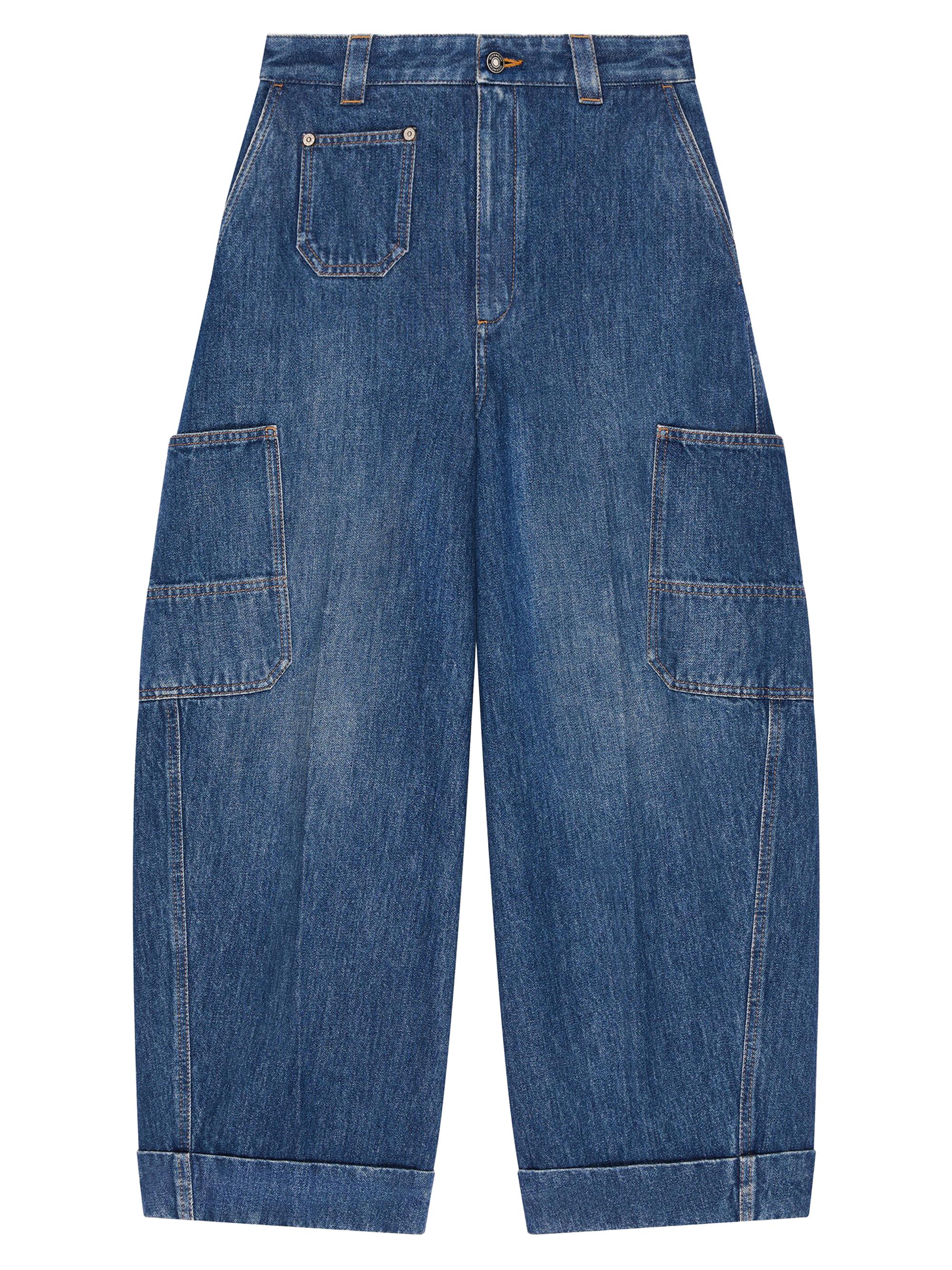Pleats Please Issey Miyake Denim Trompe L'Oeil Pants | Saks Fifth