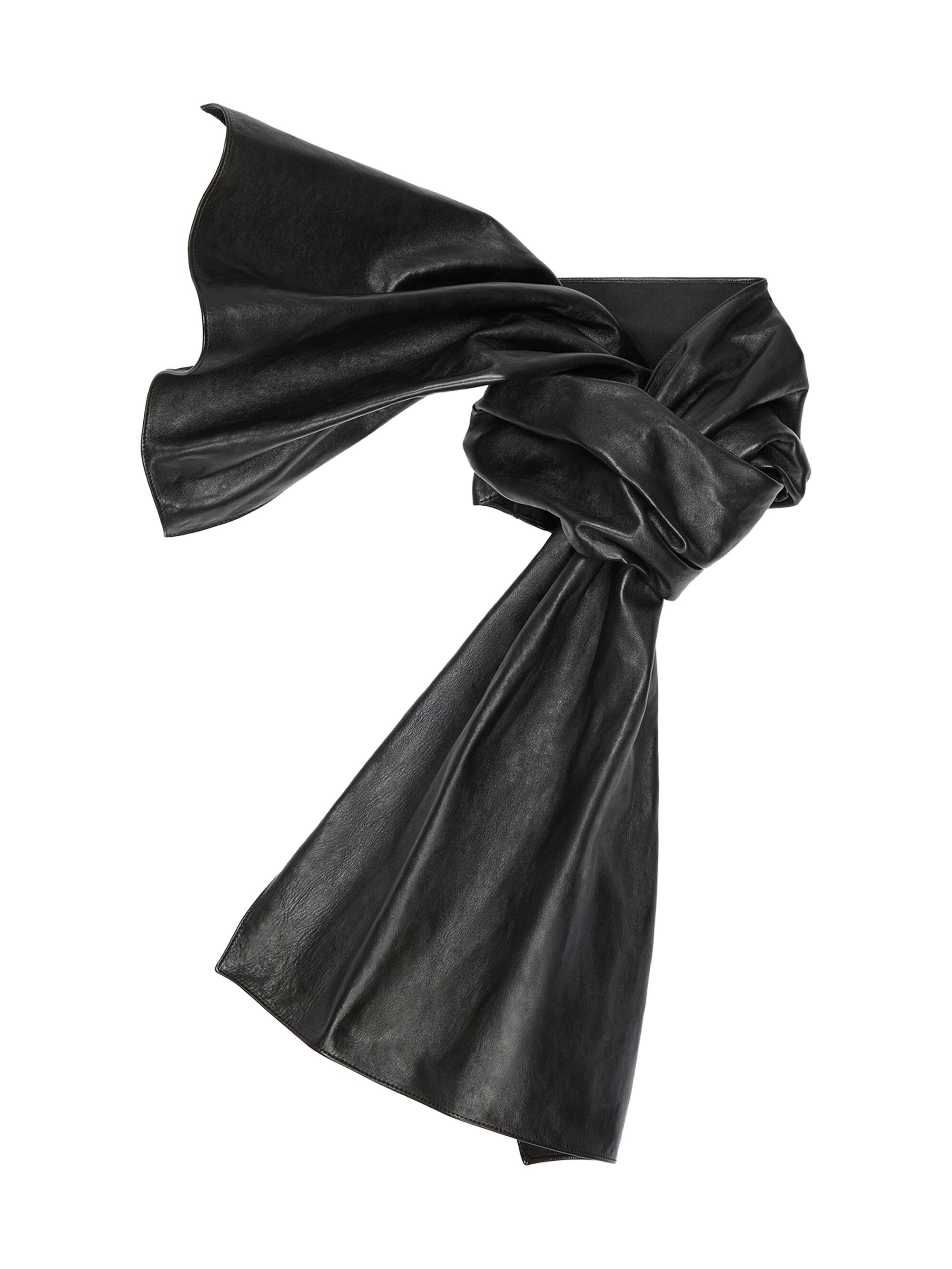Givenchy Men's Maxi Bow Scarf in Leather - Black