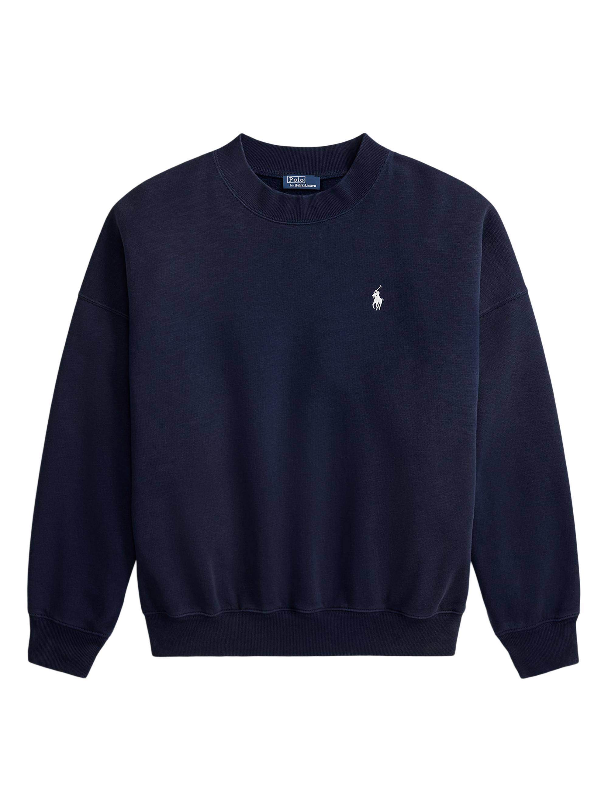 Polo Ralph Lauren ネイビー スウェット Polo Ralph Lauren Logo Cotton Cable-Knit Hoodie | Saks Fifth Avenue