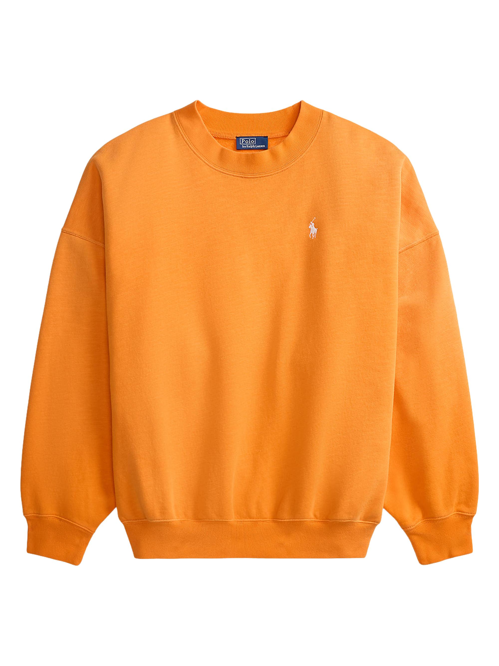 Polo Ralph Lauren Women's Logo Cotton-Blend Sweatshirt - Solar Orange