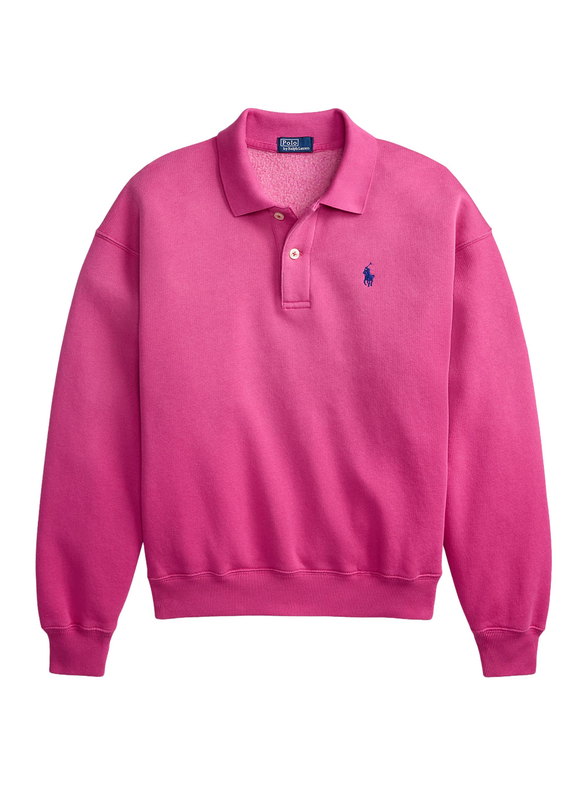 Polo Ralph Lauren Pink Pony Fleece Half-Zip Sweatshirt | Saks