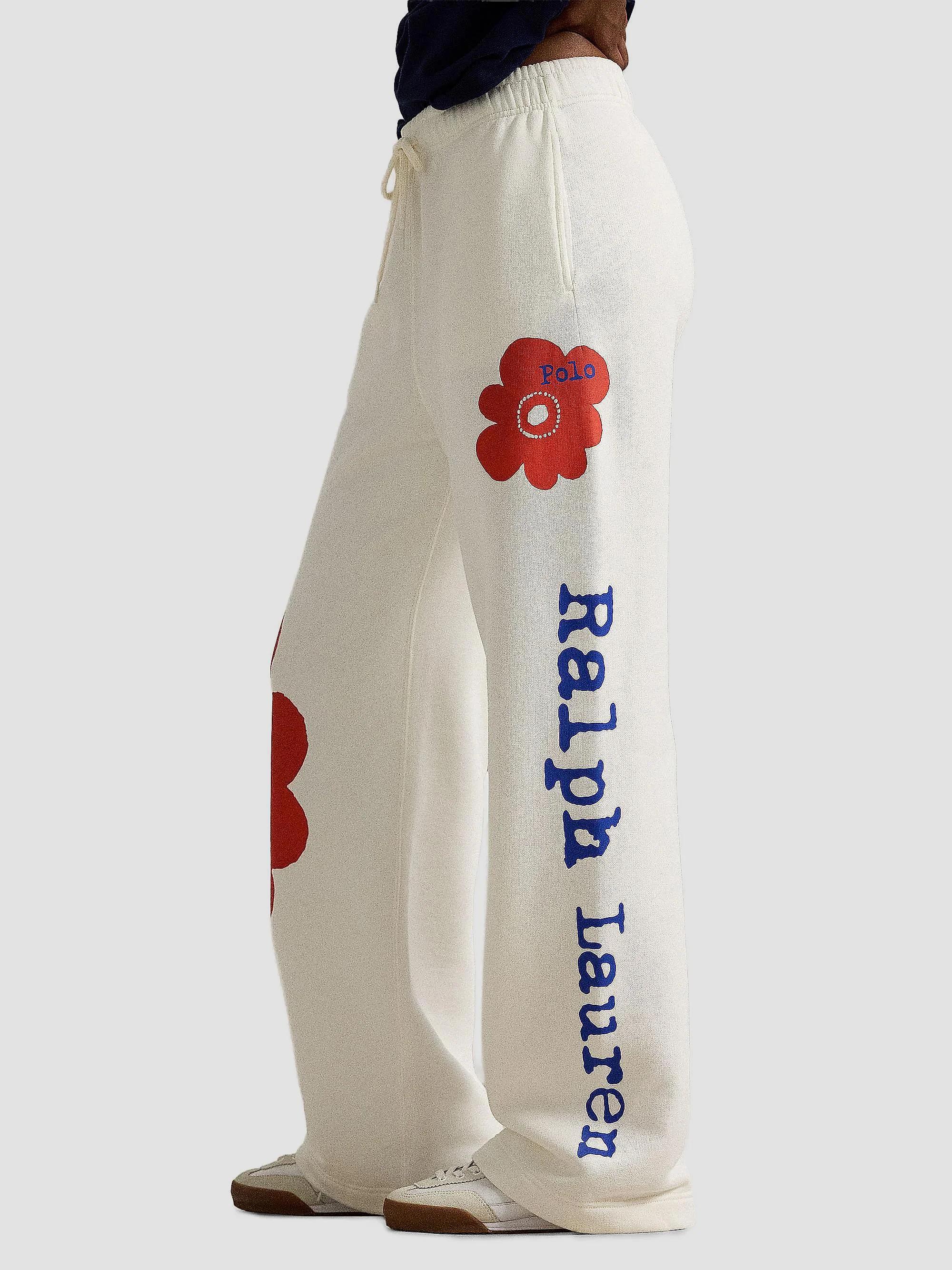 Polo Ralph Lauren Floral Cotton-Blend Wide-Leg Sweatpants | Saks