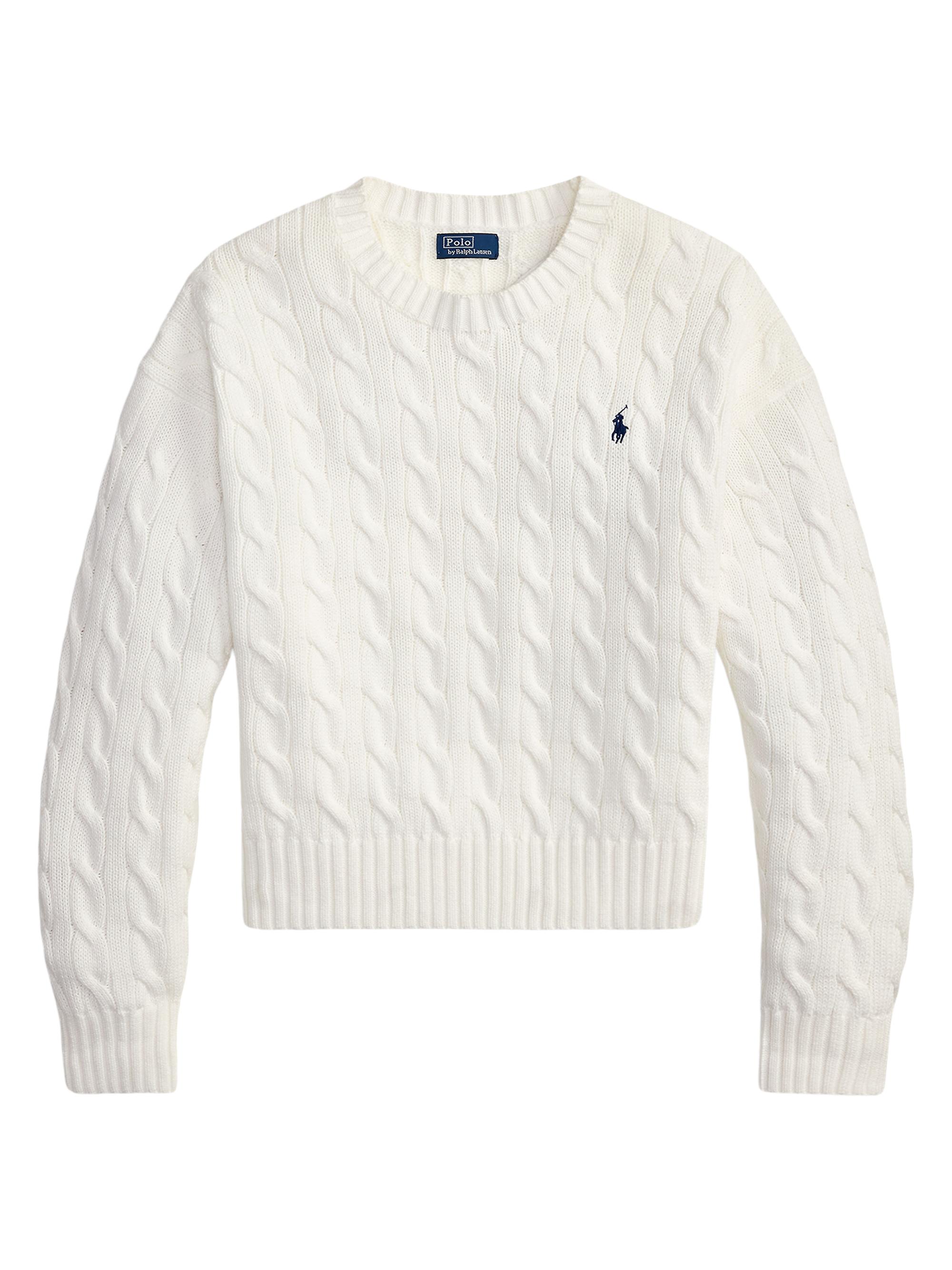 Polo Ralph Lauren Julianna Cable-Knit Pima Cotton Sweater | Saks
