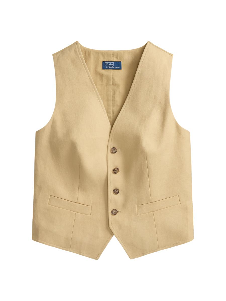 Polo Ralph Lauren Women's Blava Solid Cotton-blend Vest In Brown