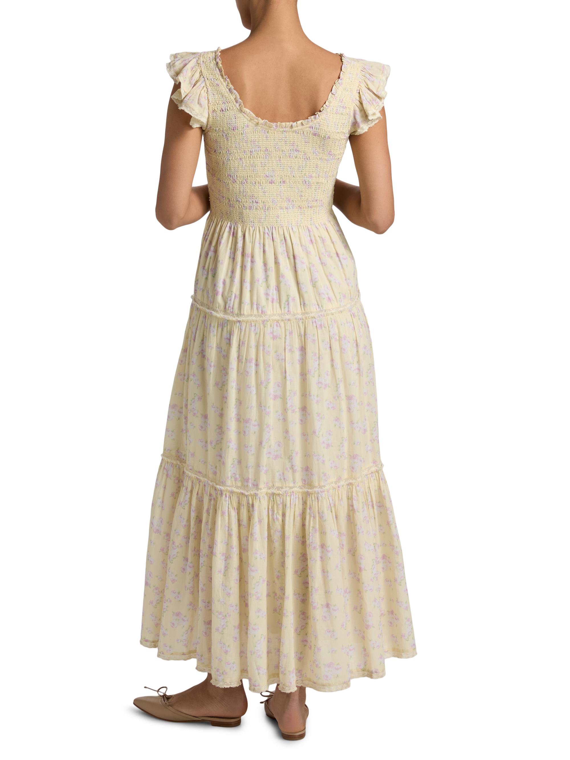 chessie maxi dress Chessie Blooming Floral Maxi Dress Rustic Orchid / XXS