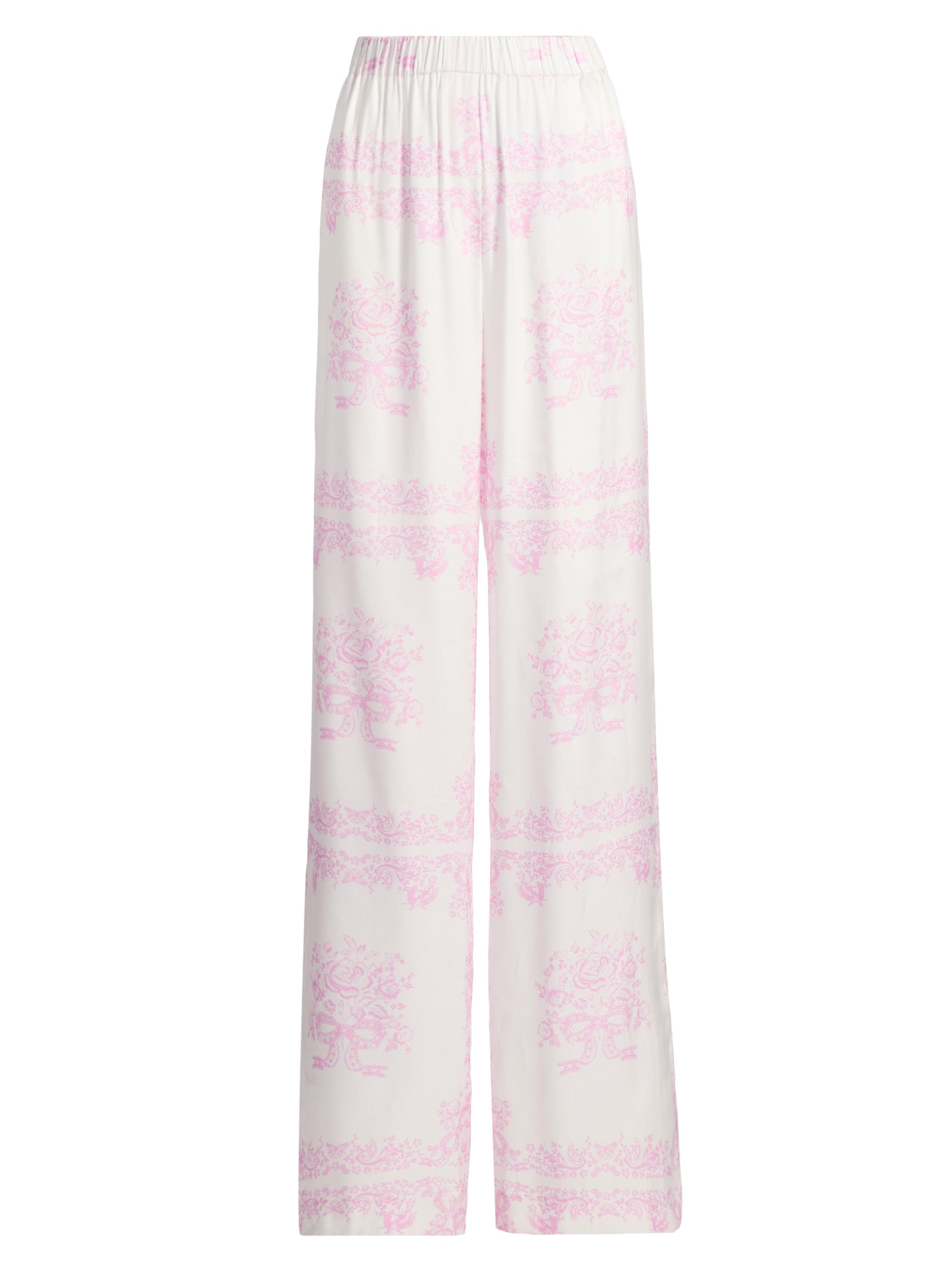 LoveShackFancy Women's Helia Printed Wide-Leg Pants -  Heirloom | Thumbnail 8