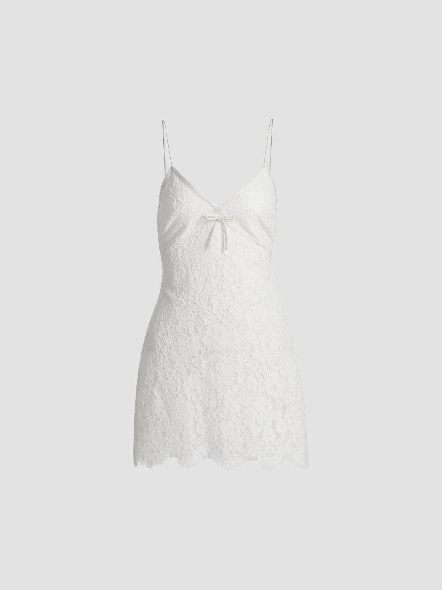 SAKS FIFTH AVENUE LoveShackFancy Petaline Scalloped-Hem Minidress | Saks Fifth Avenue