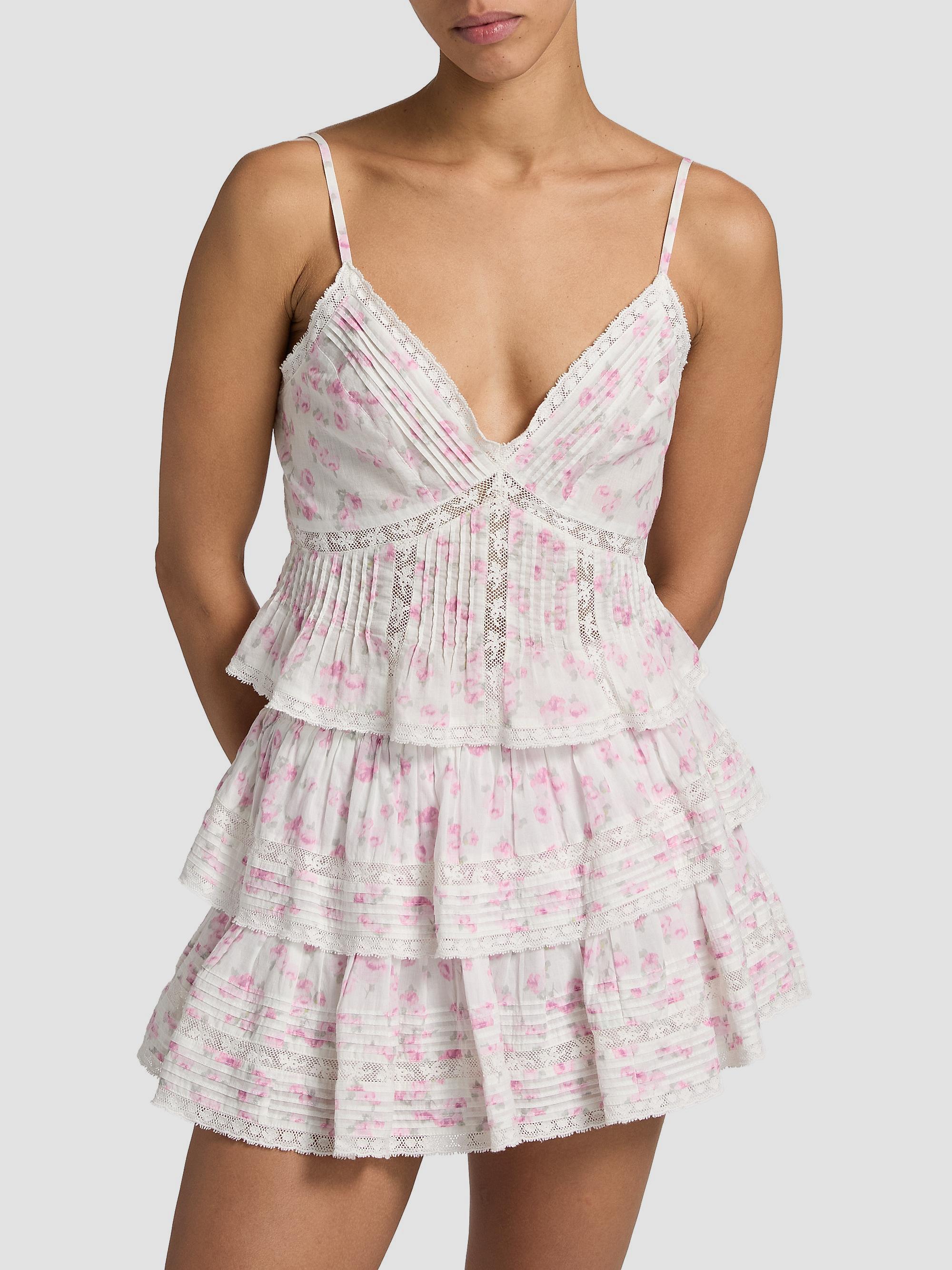 LoveShackFancy Elsette Floral Cotton Camisole Top | Saks Fifth Avenue