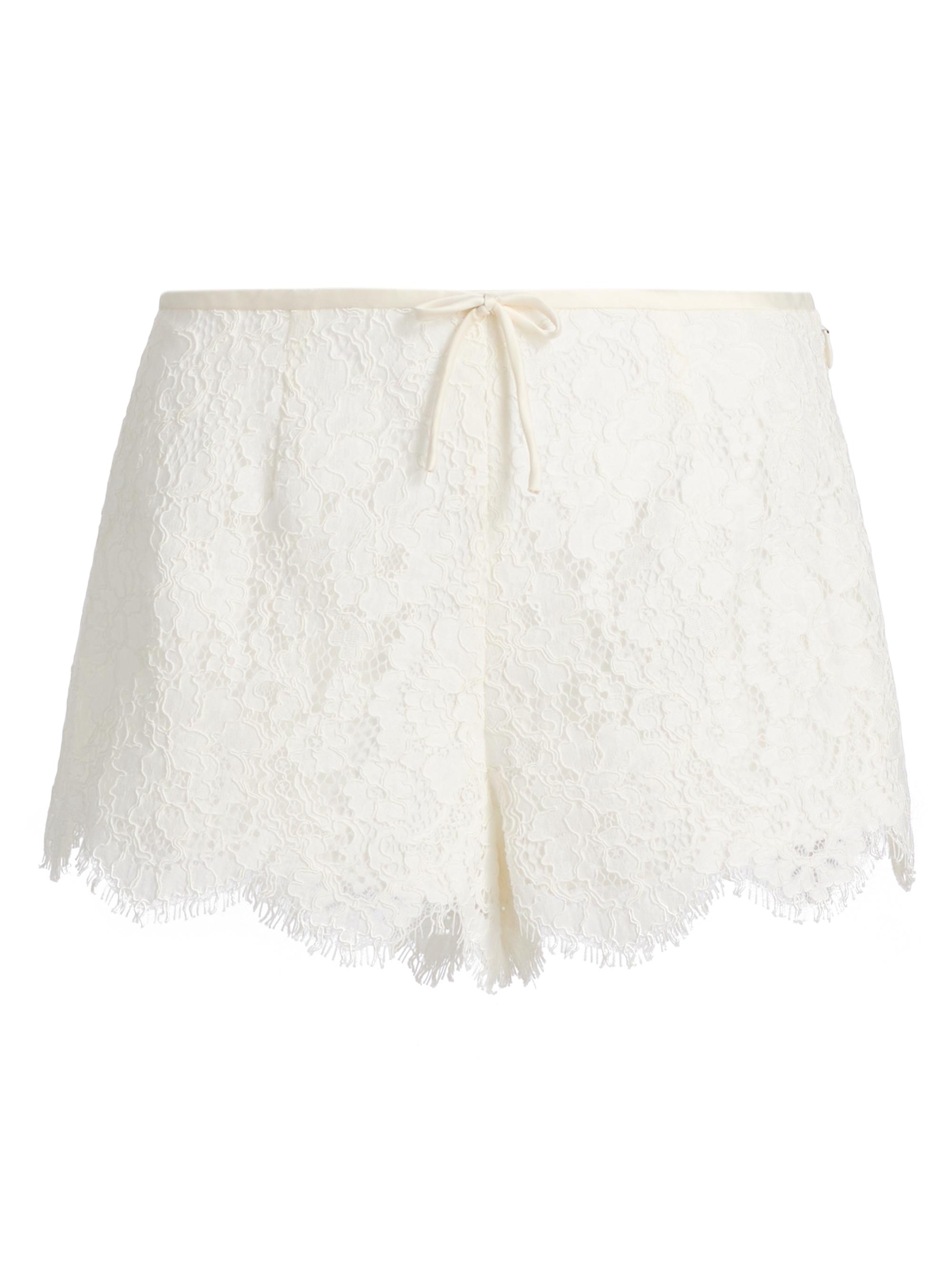LoveShackFancy Women's Lavendine Floral Lace Cotton-Blend Shorts - | Thumbnail 8