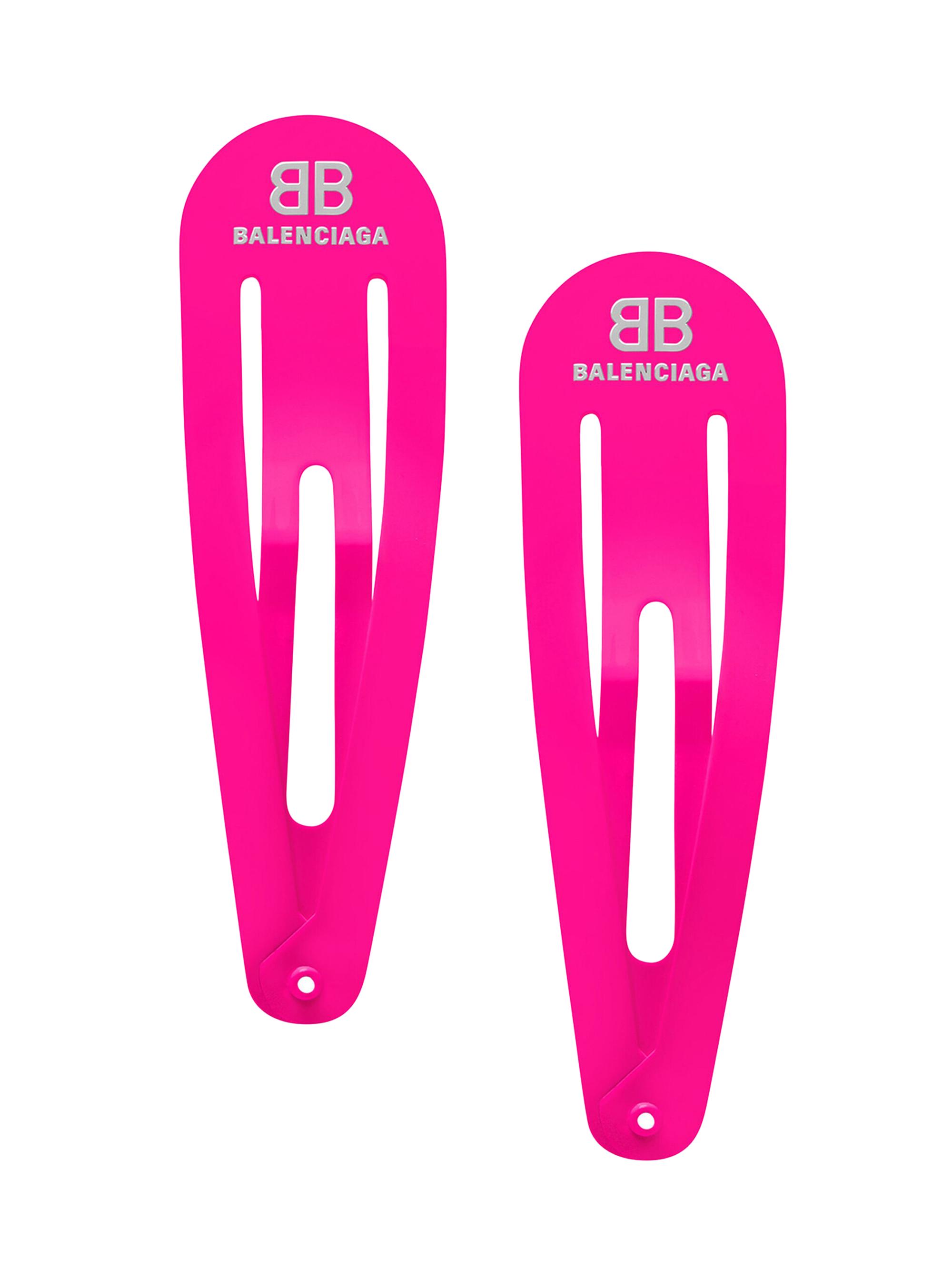 Balenciaga Women's Holli  Snap Clip Set - Fluo Pink