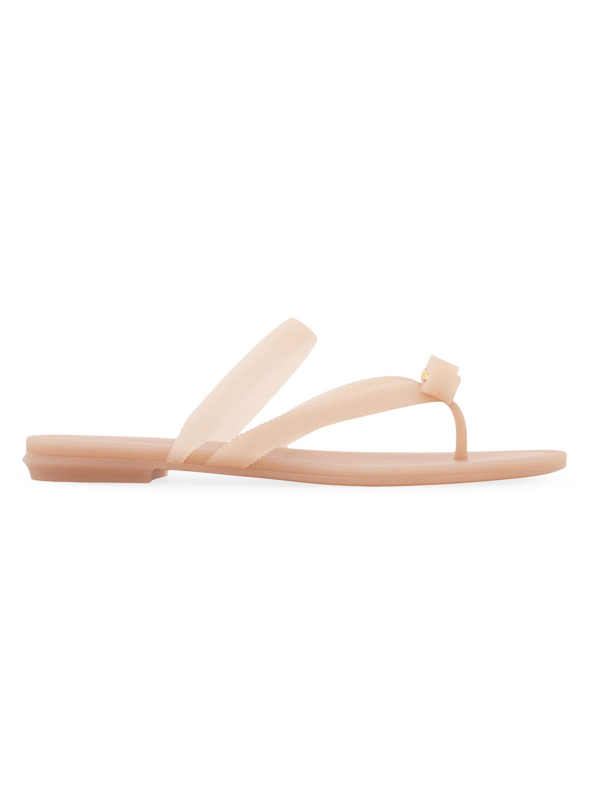 FERRAGAMO Women's Jealsa Bow Thong Sandals - Dusty Pink