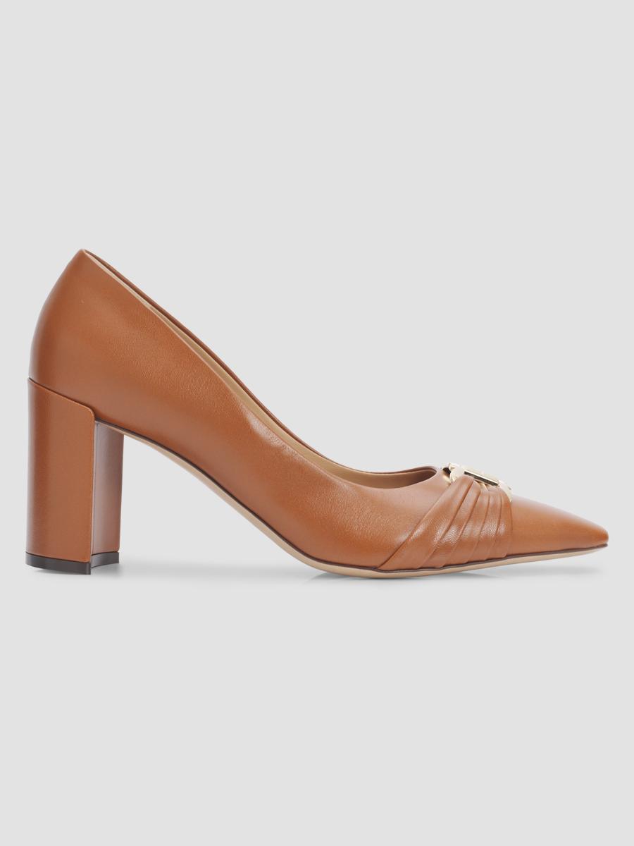 Ferragamo Women's Tillya Gancini Toe 70mm Leather Bock Heel Pumps In Neutral