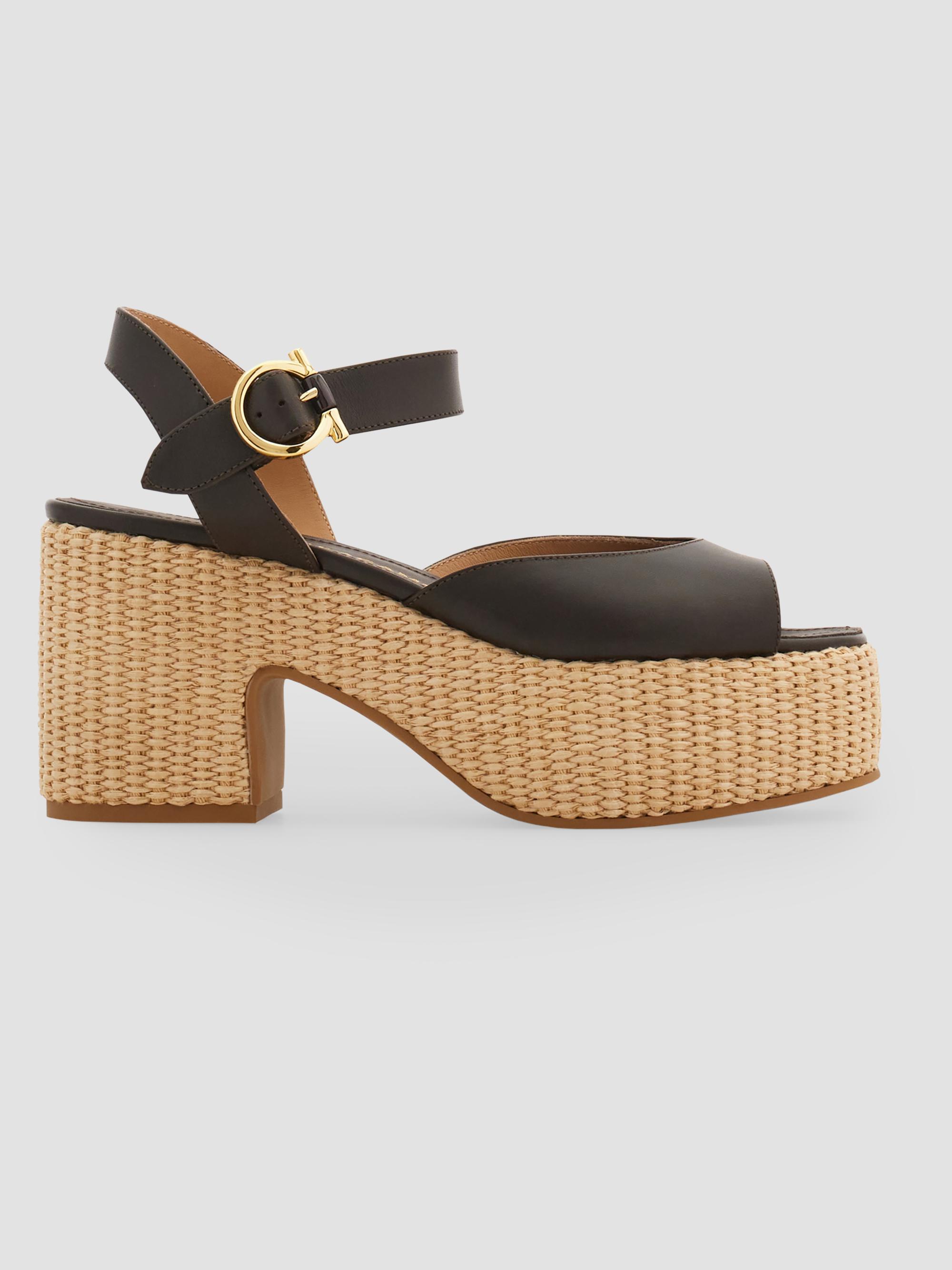FERRAGAMO Women's Nerea 90MM Leather Espadrille Sandals - Naturale Biscotto | Thumbnail 8
