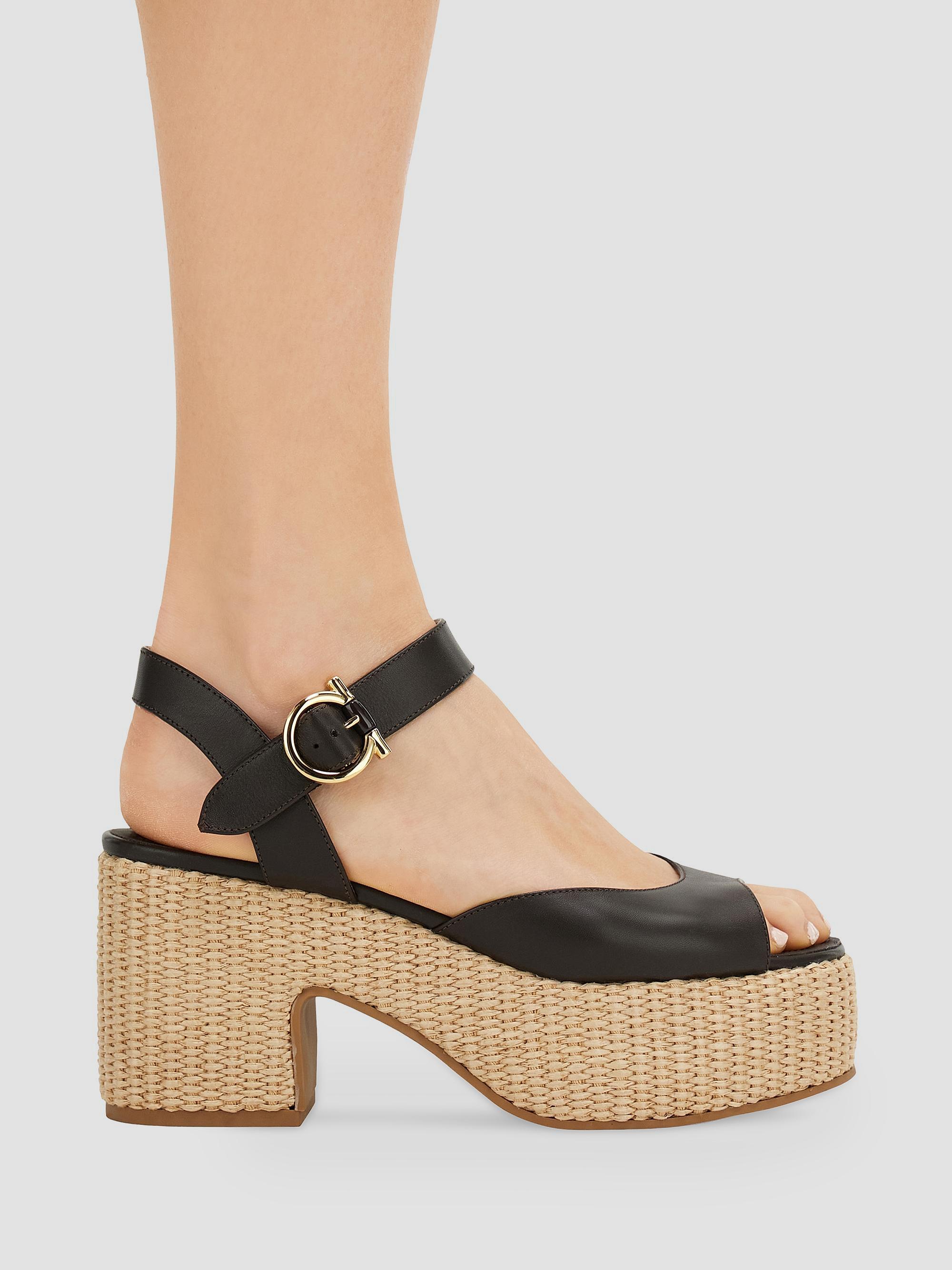 FERRAGAMO Nerea 90MM Leather Espadrille Sandals | Saks Fifth Avenue