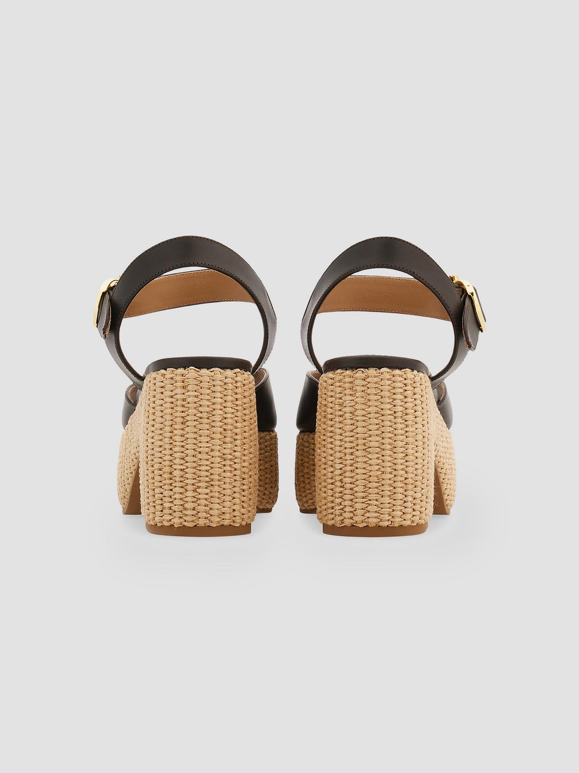FERRAGAMO Nerea 90MM Leather Espadrille Sandals | Saks Fifth Avenue