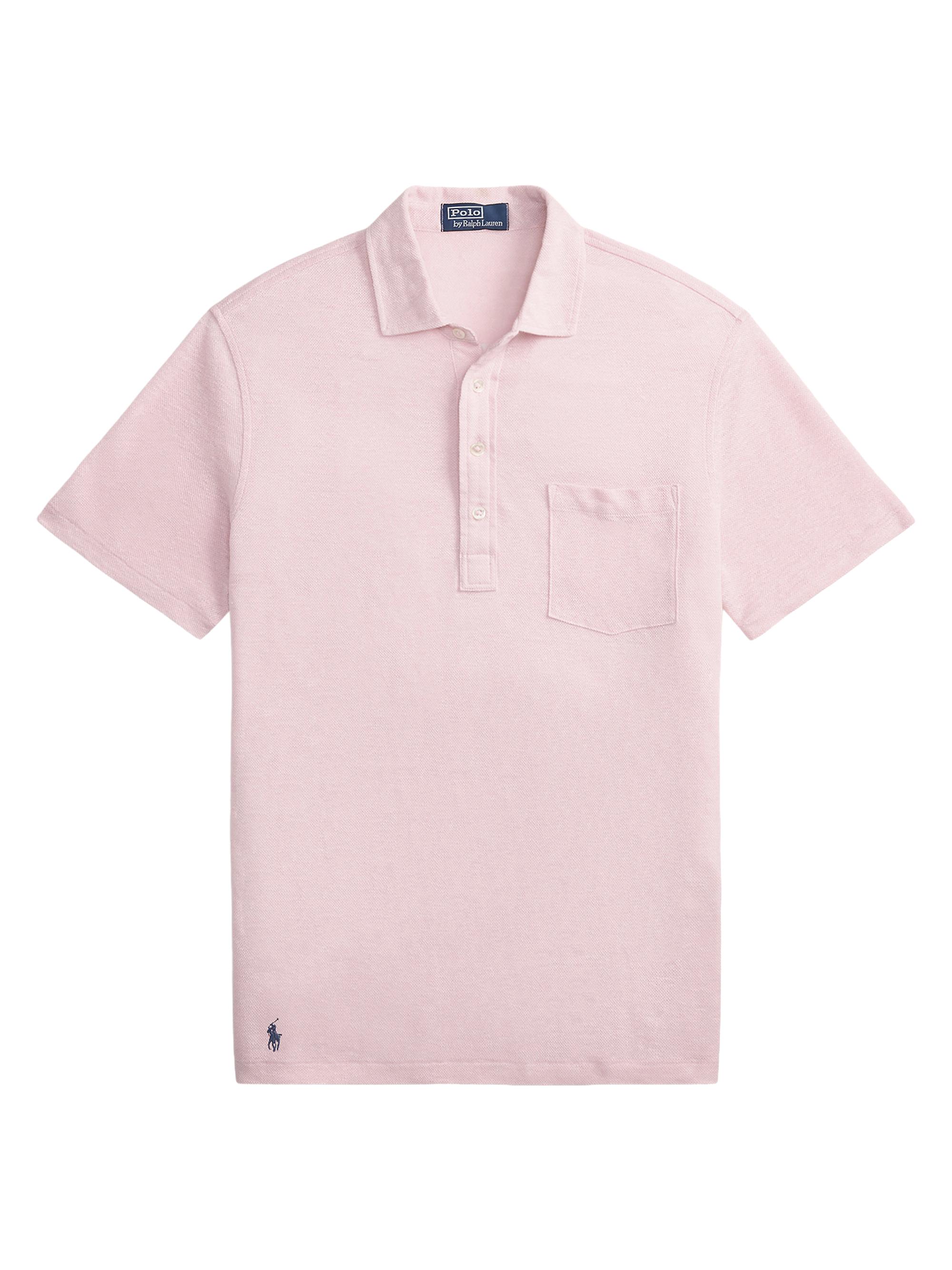 Polo Ralph Lauren Men's Short Sleeve Linen Pique Polo Shirt - Garden Pink