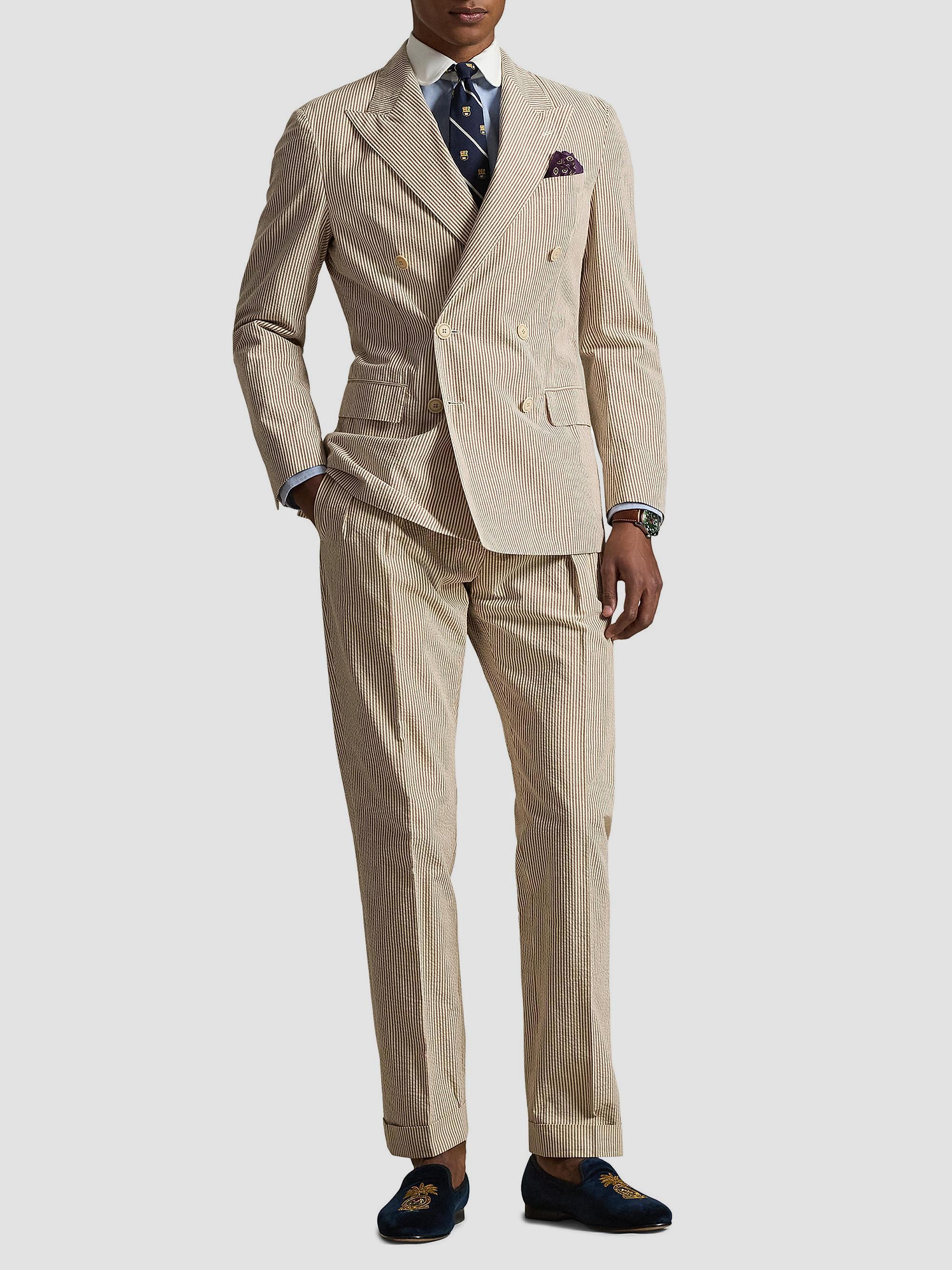 Polo Ralph Lauren Striped Seersucker Double-Breasted Blazer | Saks