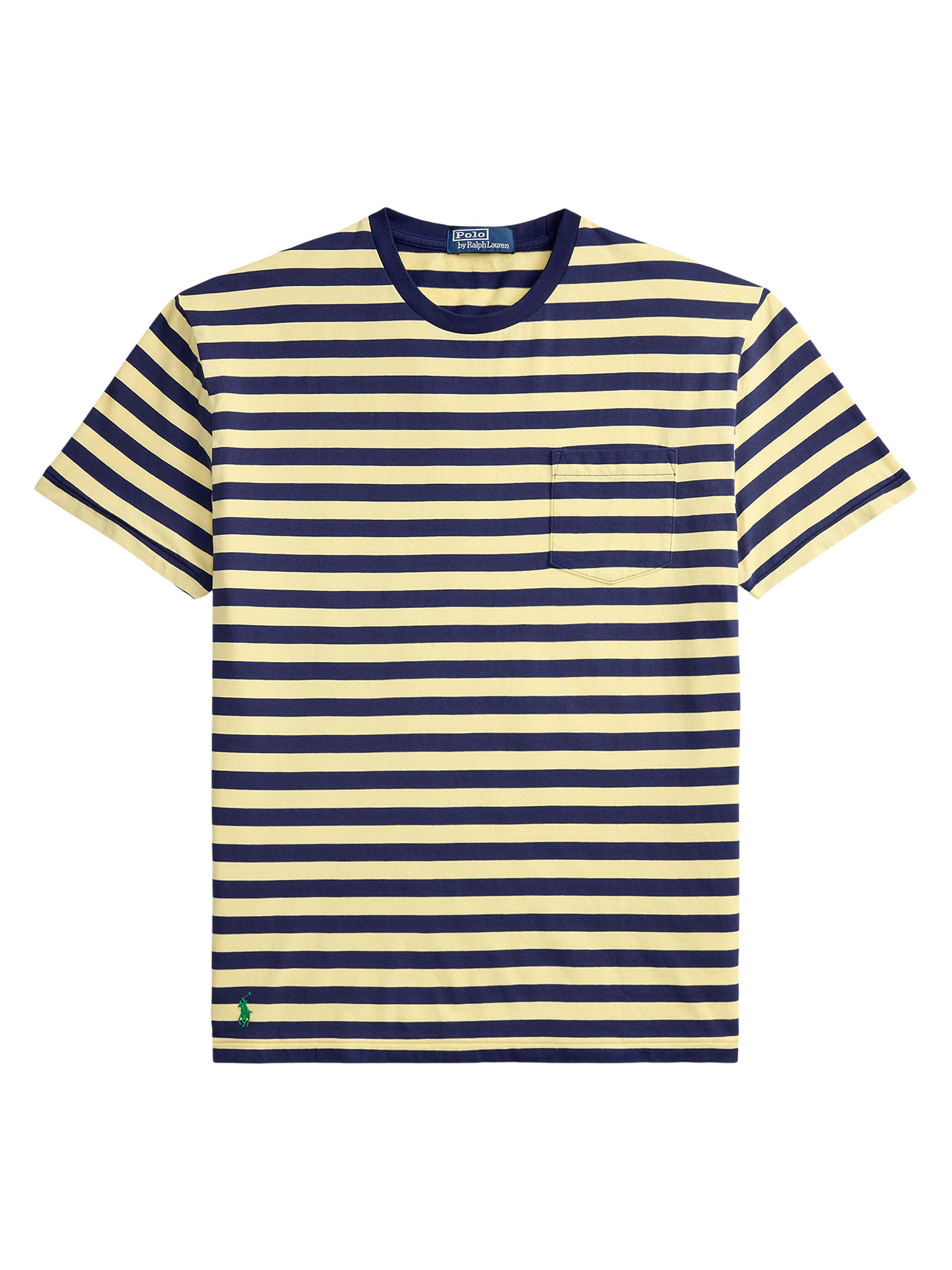 Polo Ralph Lauren Men's Striped Crewneck T-Shirt - Resort Gold Dark Cobalt