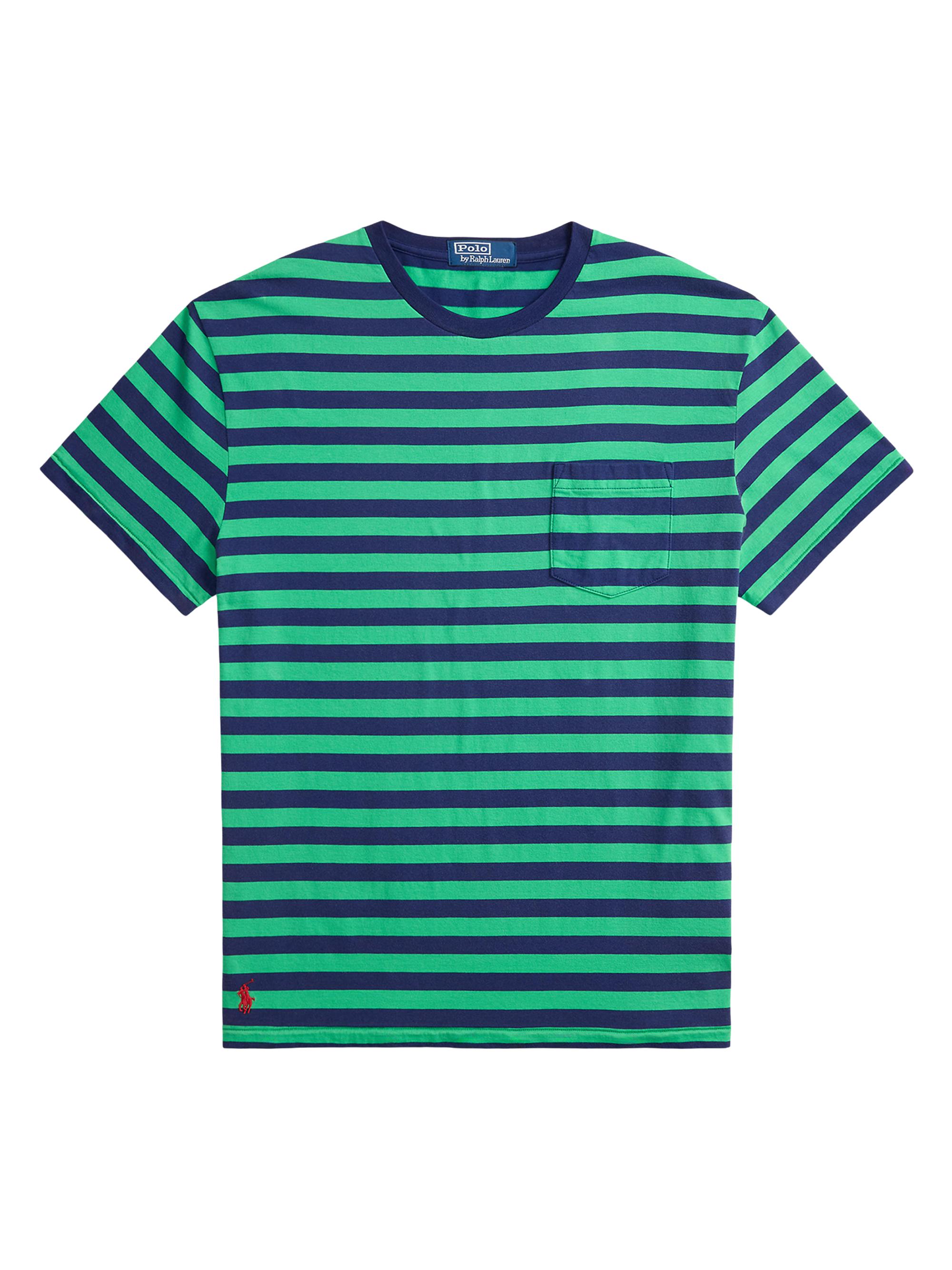 Polo Ralph Lauren Men's Striped Crewneck T-Shirt - Summer Emerald Dark Cobalt