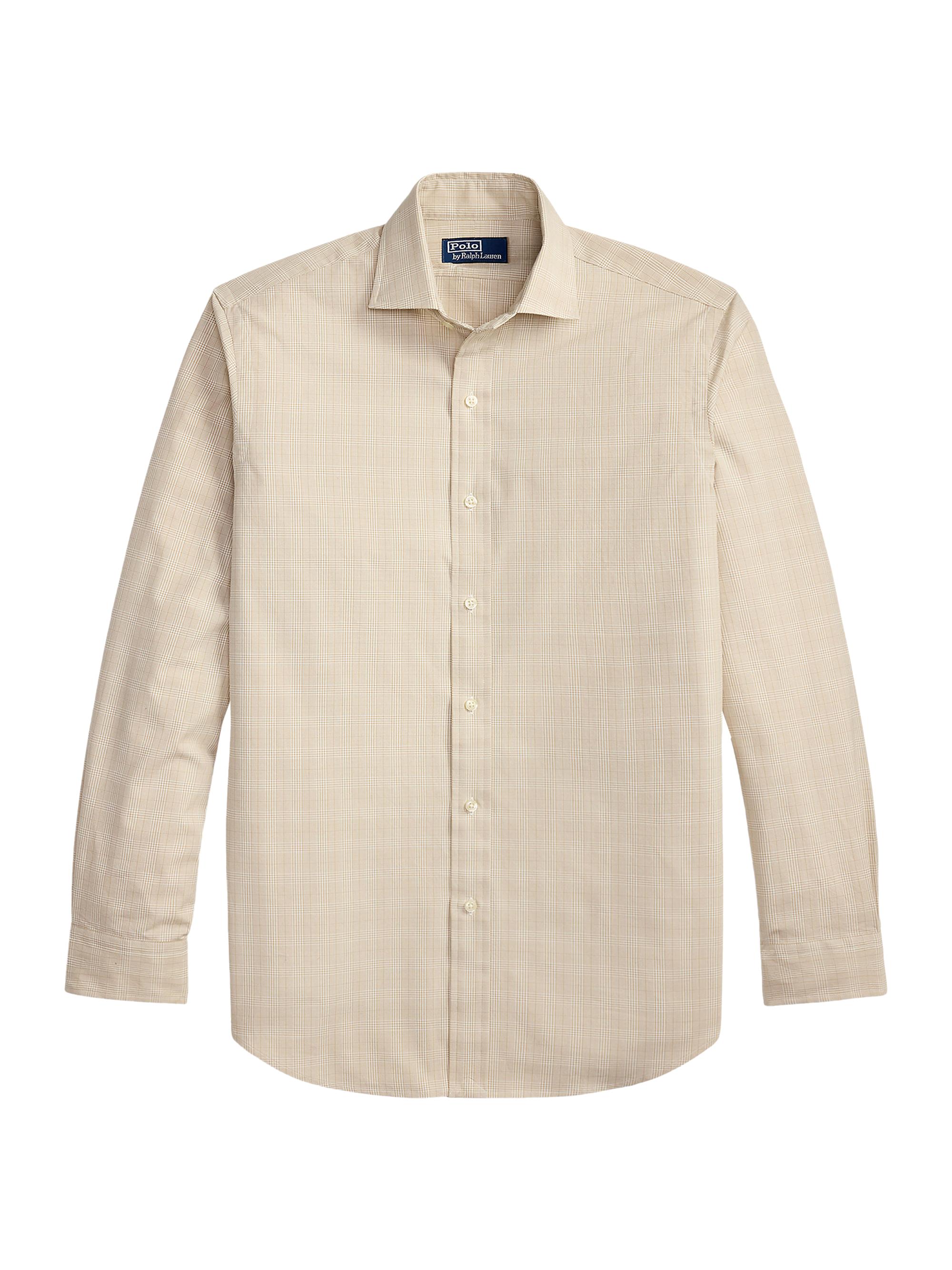 Polo Ralph Lauren Men's Check Cotton Poplin Shirt - Coastal Beige White