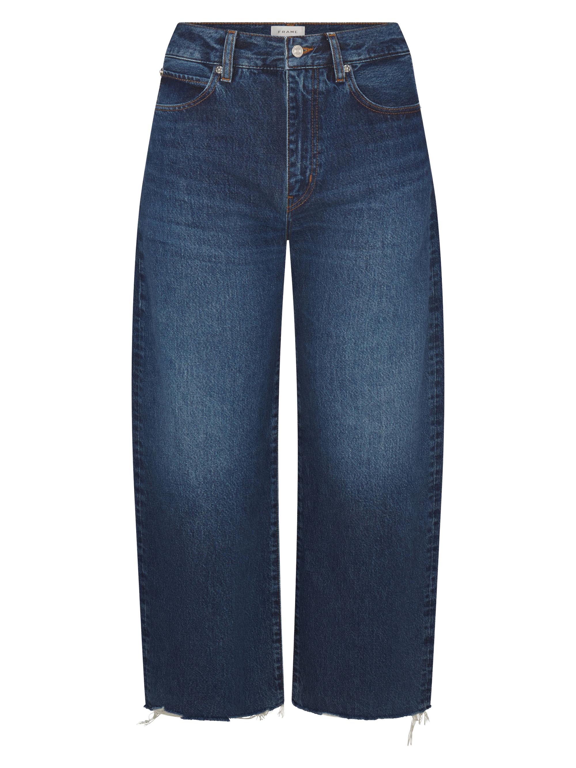 FRAME Women's The Bow Barrel-Leg Jeans - Acumen New Fray