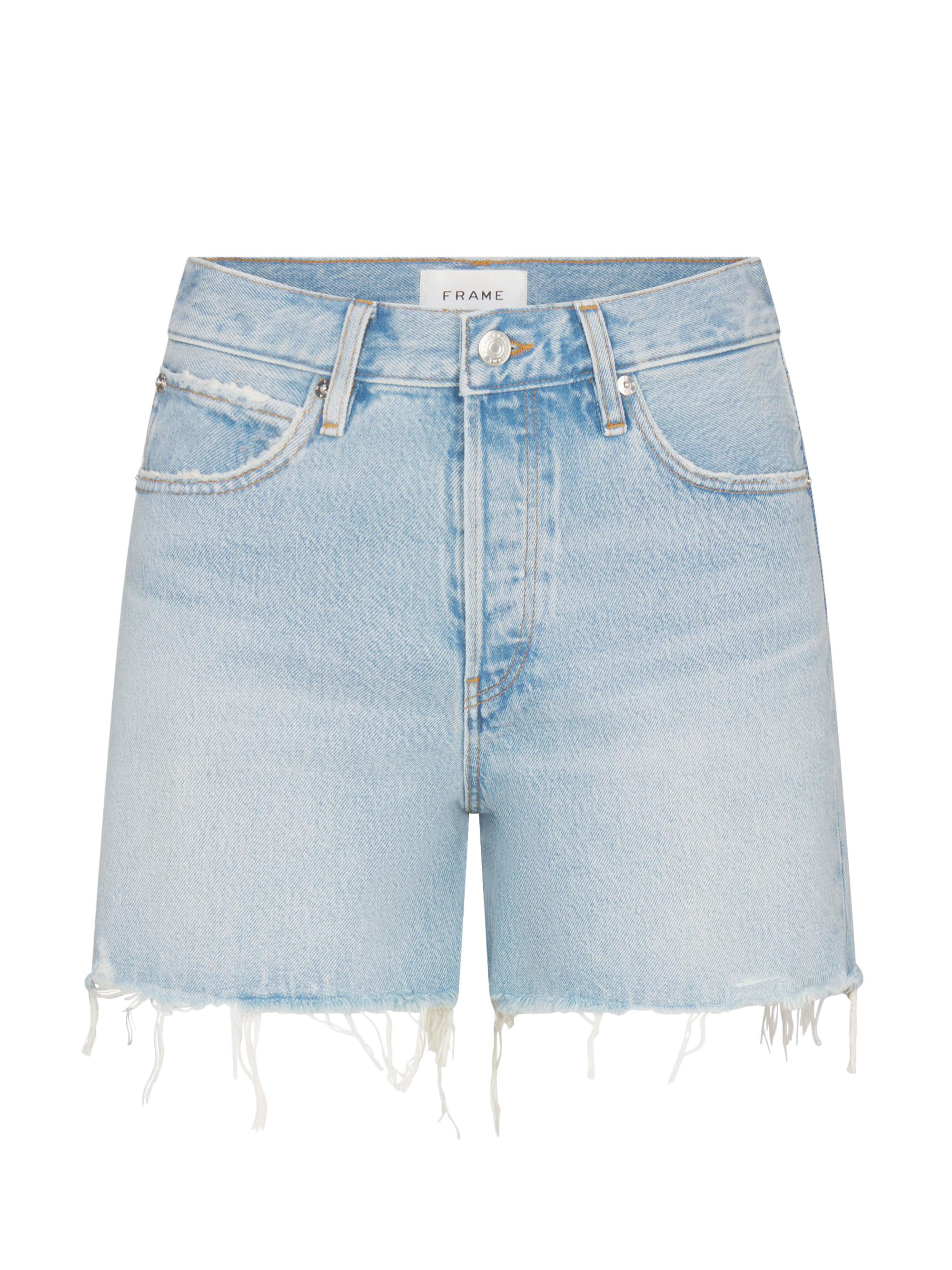 Mother The Skipper Fray Denim Shorts | Saks Fifth Avenue