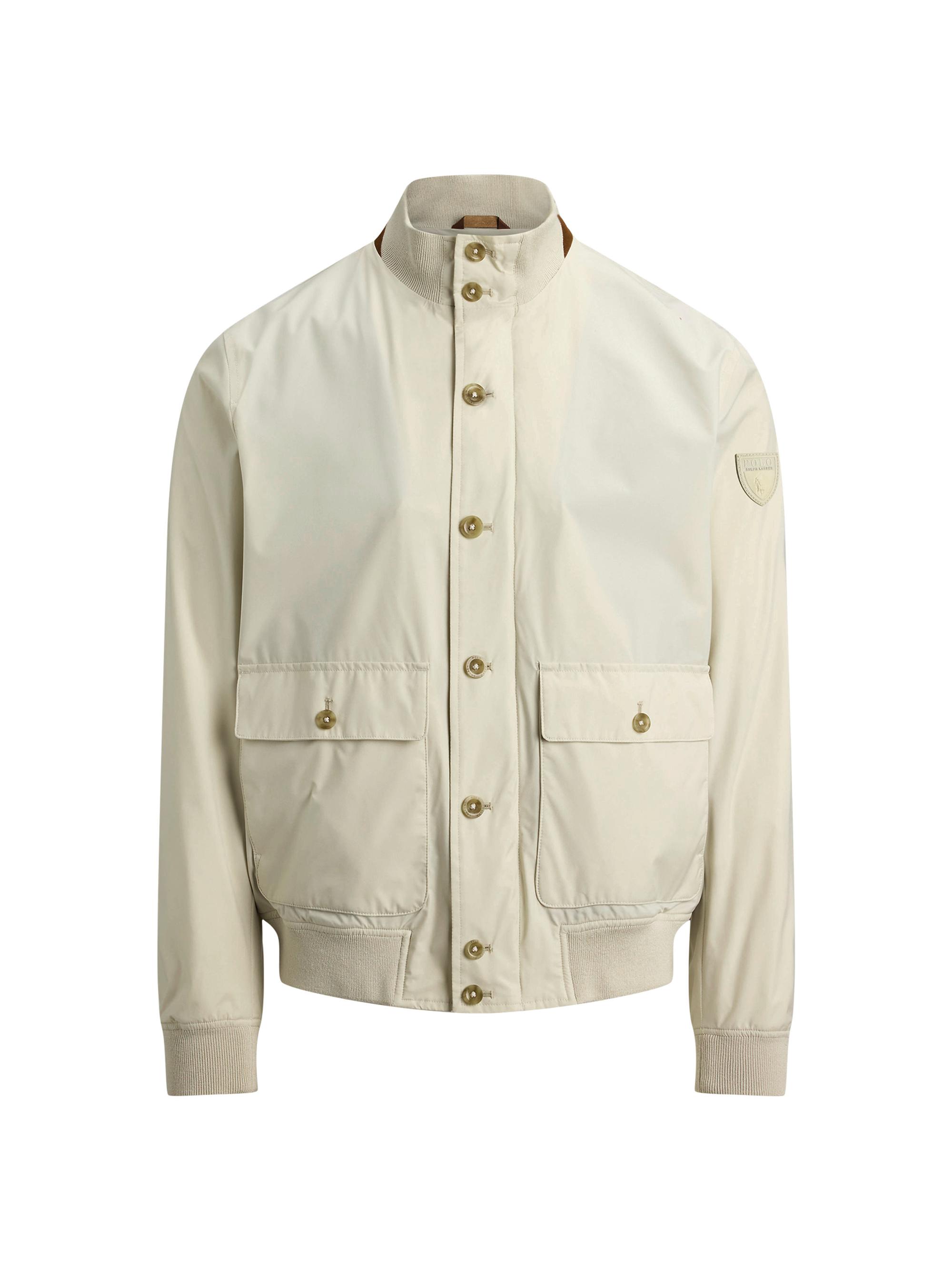 Polo Ralph Lauren Men's Gabardine Stand Collar Bomber Jacket - Basic Sand