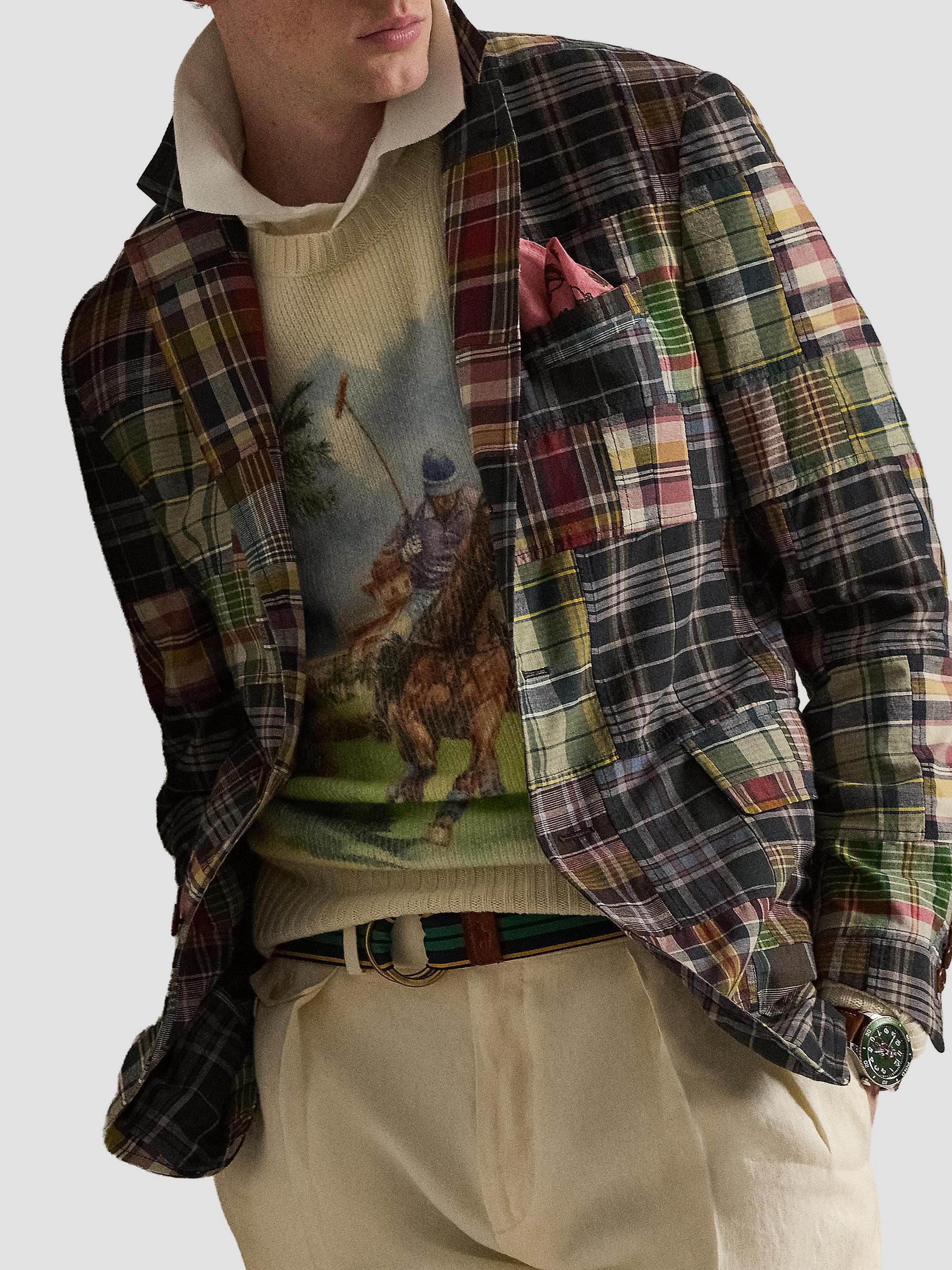 Polo Ralph Lauren Checked Patchwork Cotton Blazer | Saks Fifth Avenue